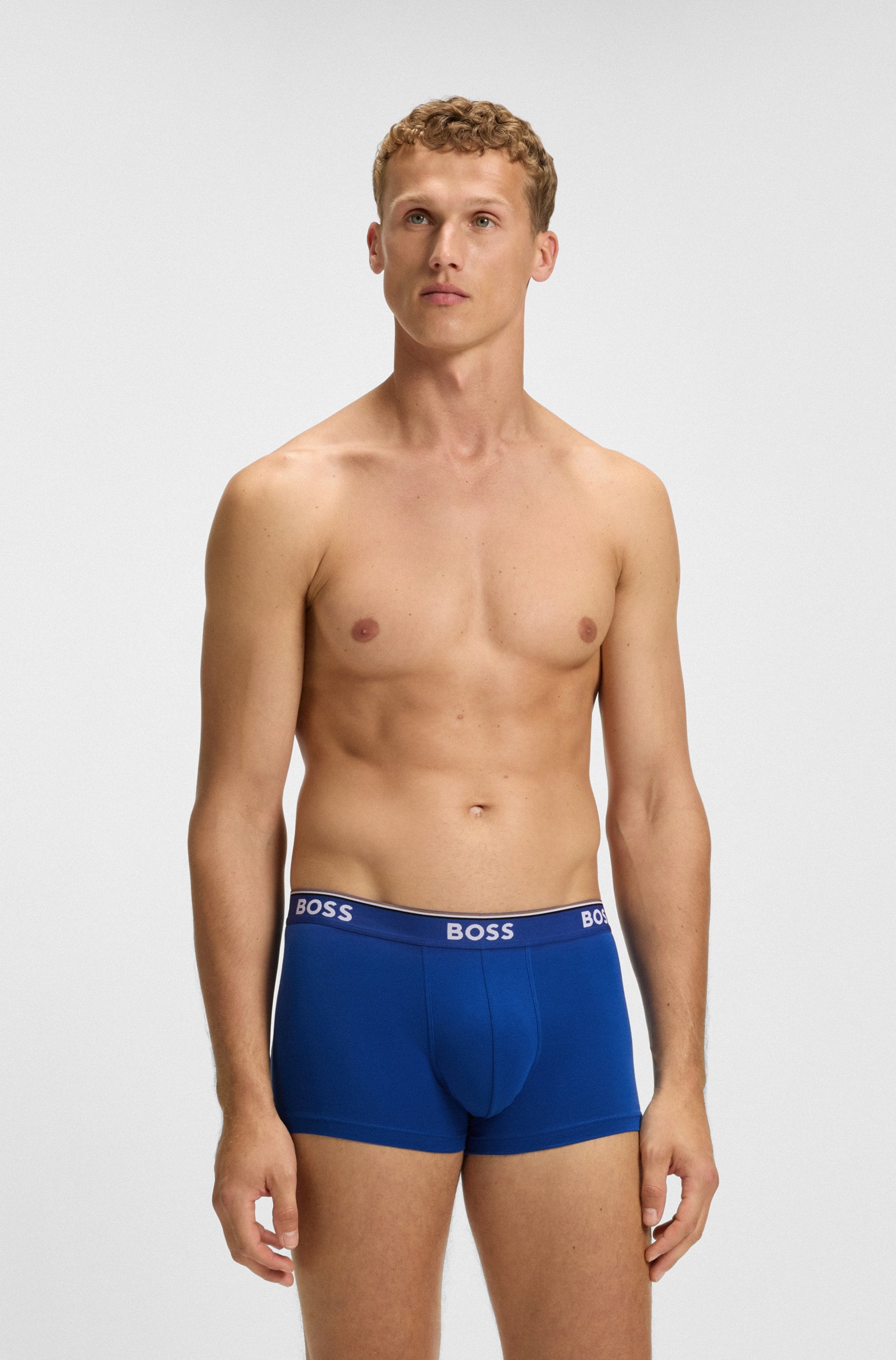 BOSS Boxer »TRUNK 3 PACK«, (3 St.), BOSS Schriftzug auf dem Bund