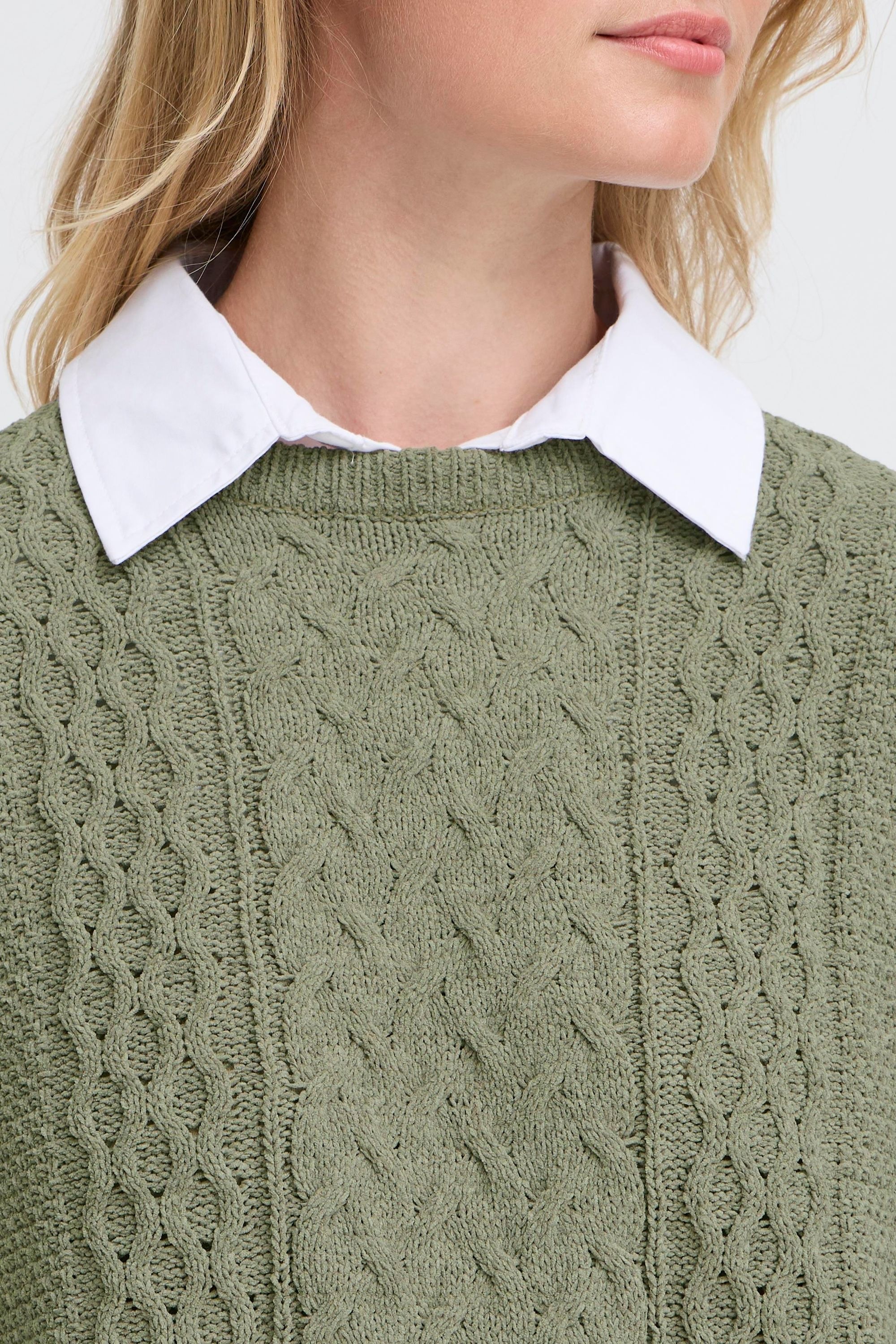 OXMO Strickfleece-Pullover »Strickpullover OXFSANVI PU 1«