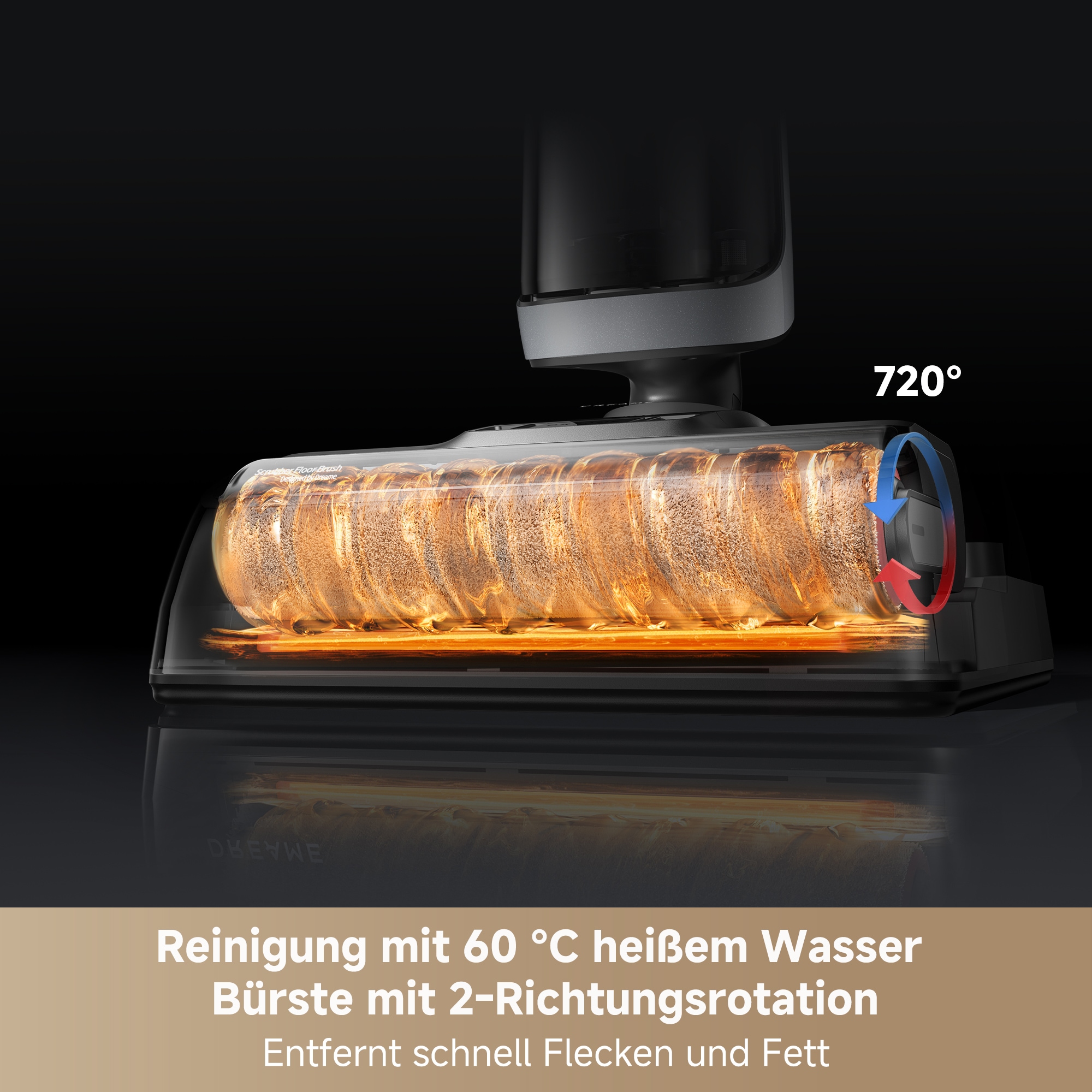 Dreame Nass-Trocken-Sauger »Dreame H14 Pro mit 18.000 Pa Saugkraft« Flexible und gründliche 180° Reinigung , schnelle Trocknung der Bürste