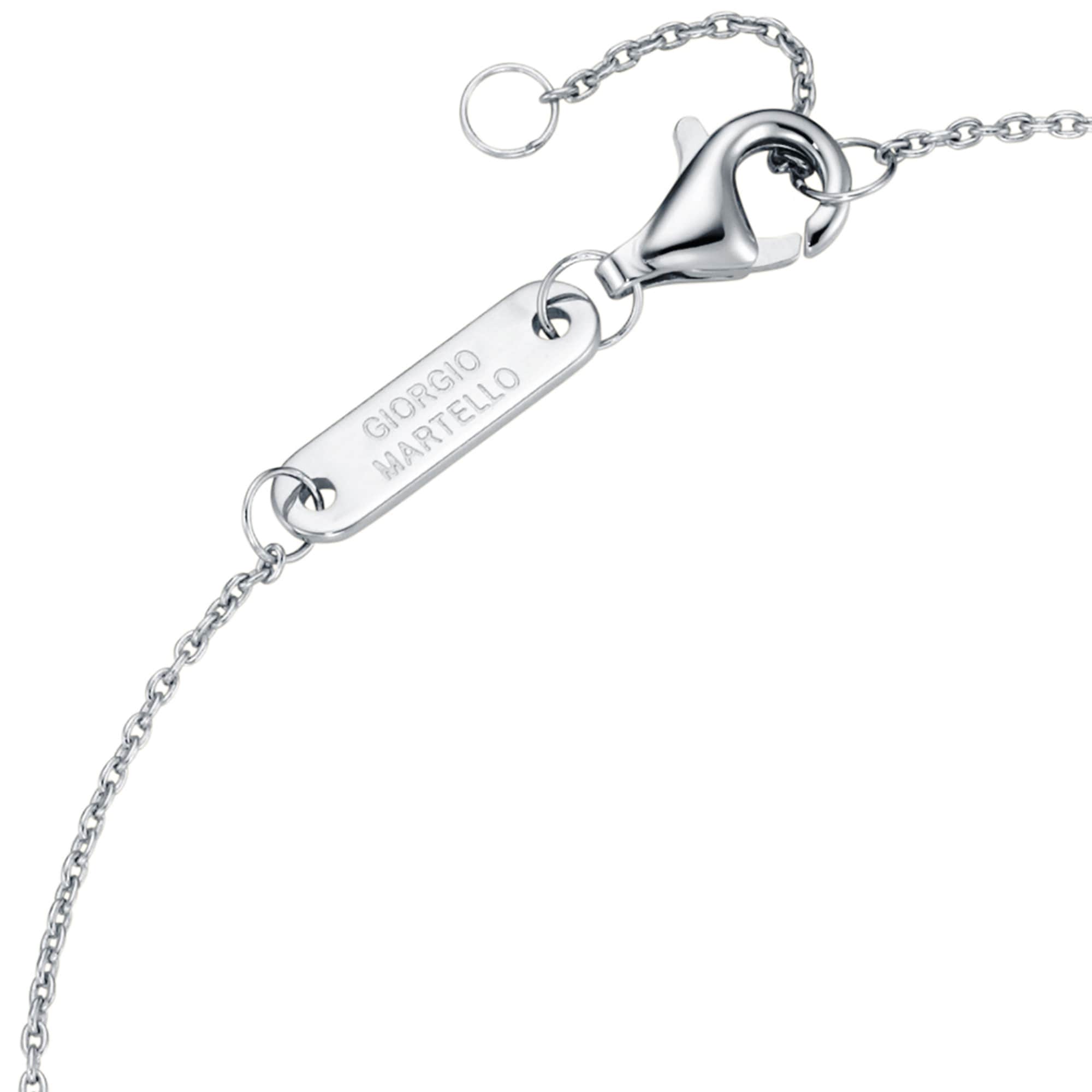 GIORGIO MARTELLO MILANO Armband »Armband zwei Herzen, mit weißen Zirkonia, Silber 925«