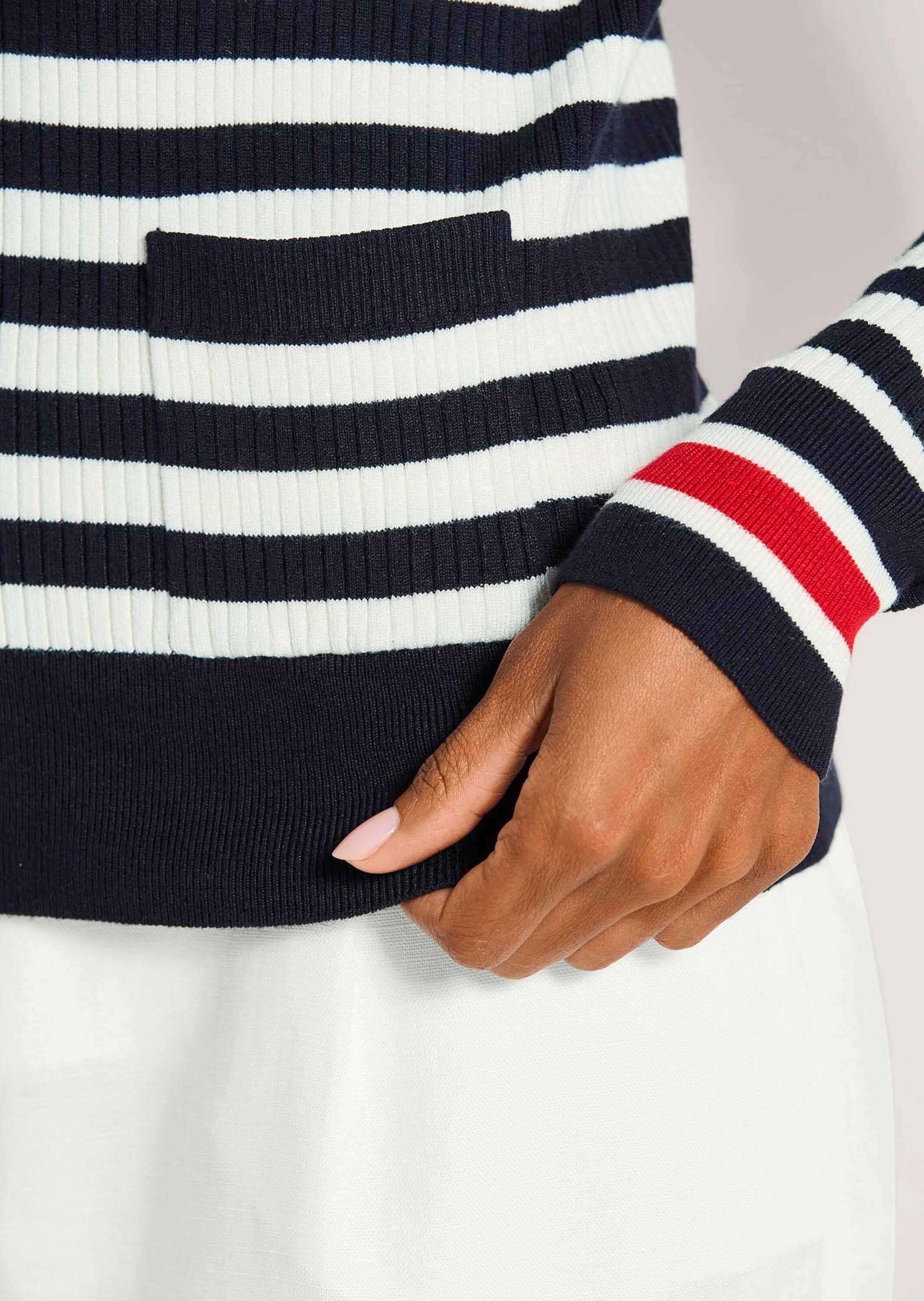 MADELEINE Longpullover »Streifenpullover Feinstrickpullover mit Streifenmuster«