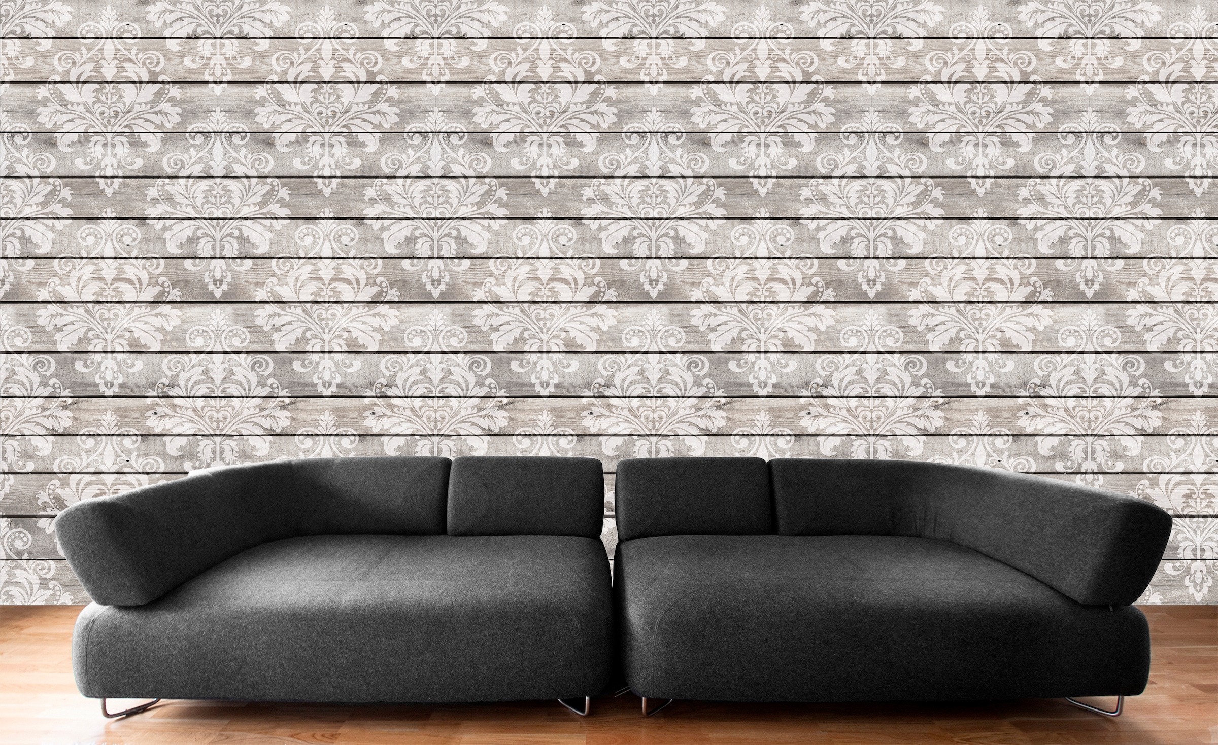 queence Vinyltapete »Souckealh«, bedruckt-Motiv-gemustert-Holz-Retro, 90x250cm, selbstklebend, kinderleichte Anbringung, Sticker