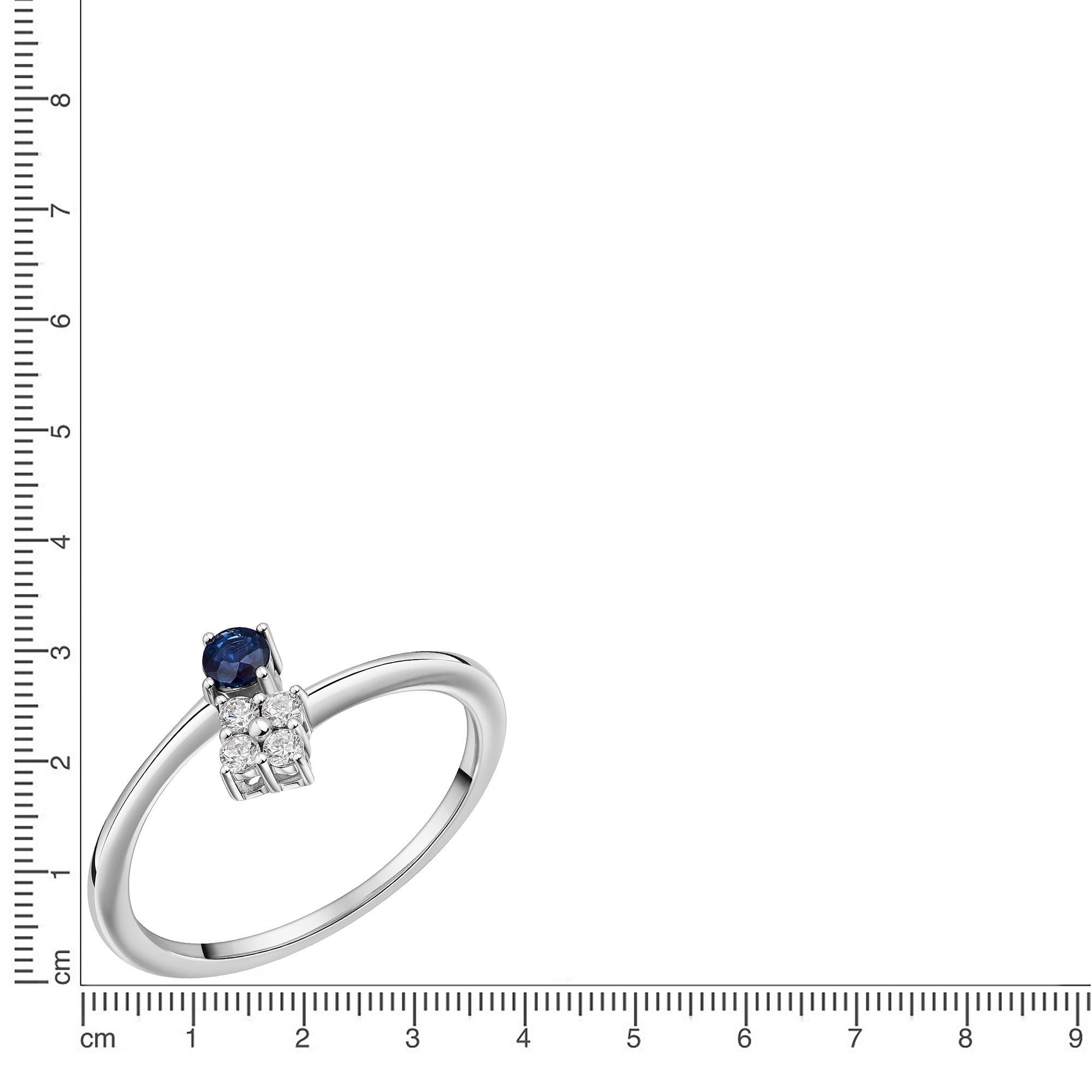 Firetti Fingerring »Schmuck Geschenk Gold 333 Damenring Ring Kreis« mit Saphir, Zirkonia (synth.)