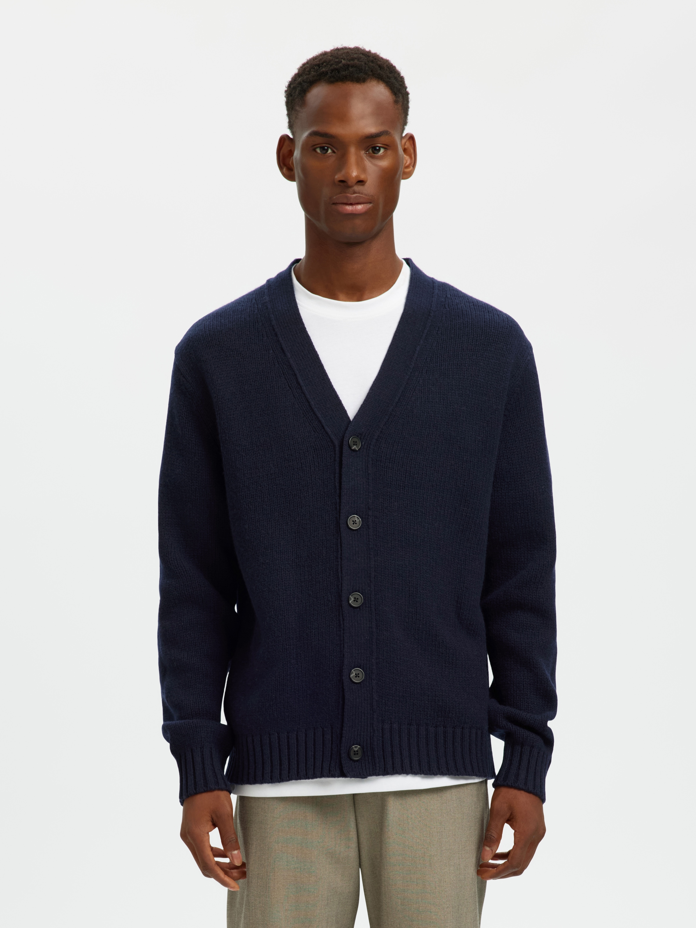 SELECTED Strickjacke »SLMCODY LS KNIT CARDIGAN NOOS« Wollmischung, regular fit
