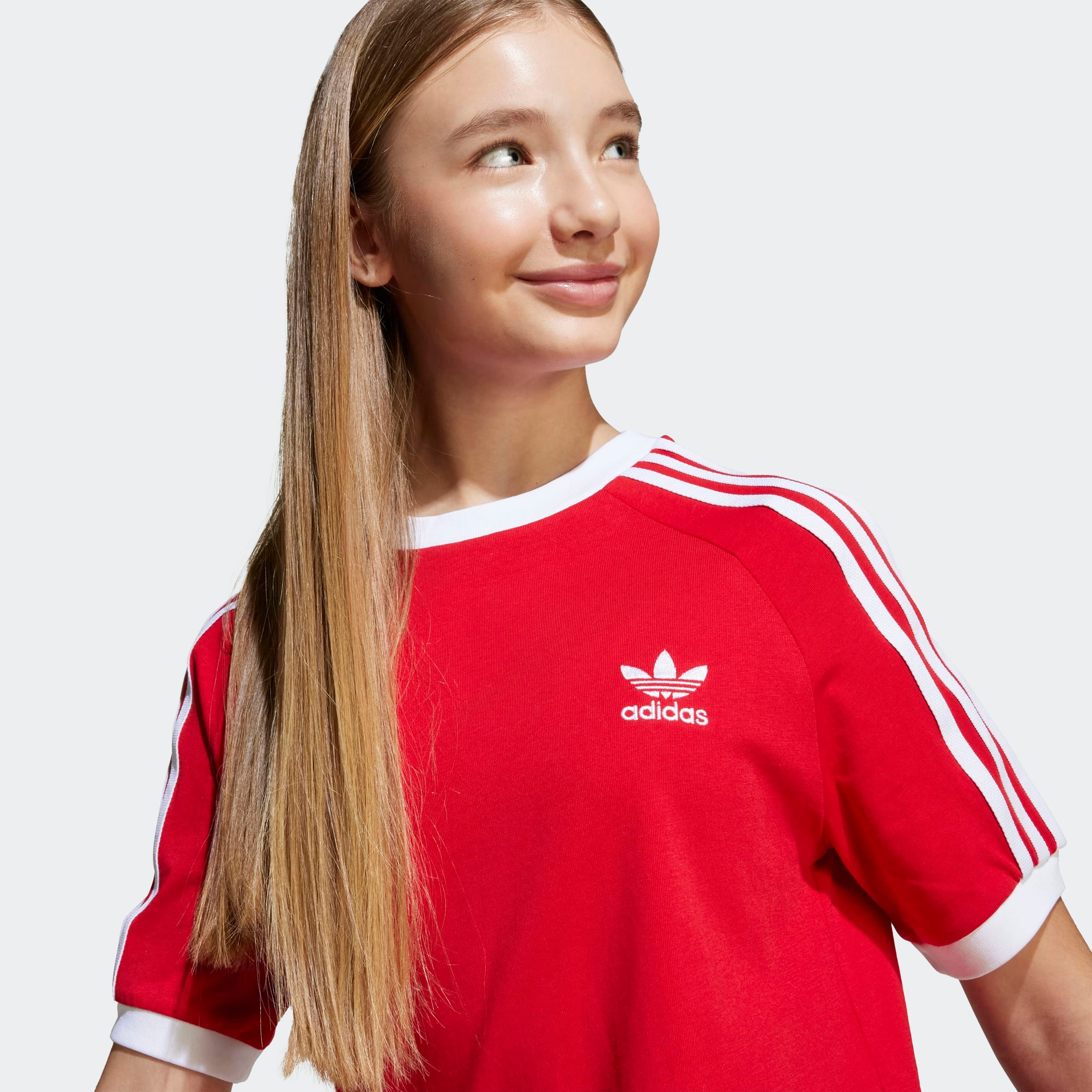 adidas Originals T-Shirt »ADICOLOR 3-STREIFEN KIDS« sportlicher Stil, mit kurzen Ärmeln, für Kinder, aus Baumwolle