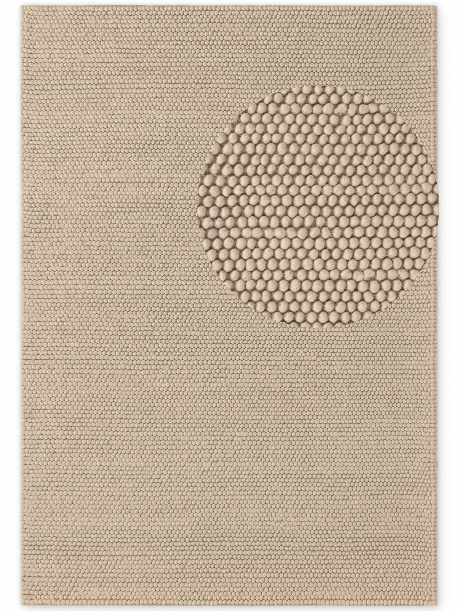 Ted Baker Wollteppich »Diana« rechteckig 16 mm Höhe Wolle, Natur, Handgemacht, Wohnzimmer, Esszimmer, Schlafzimmer, Skandi