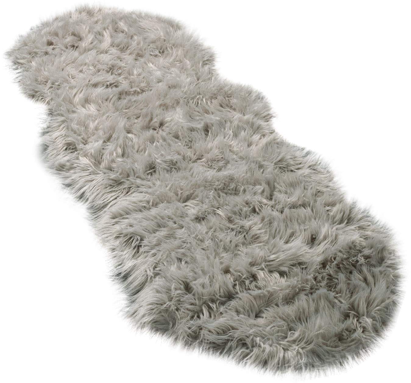 Paco Home Fellteppich »Playa 960«, fellförmig, 64 mm Höhe, Kunstfell, Flokati-Optik, Hochflor, weich und flauschig, Uni-Farben