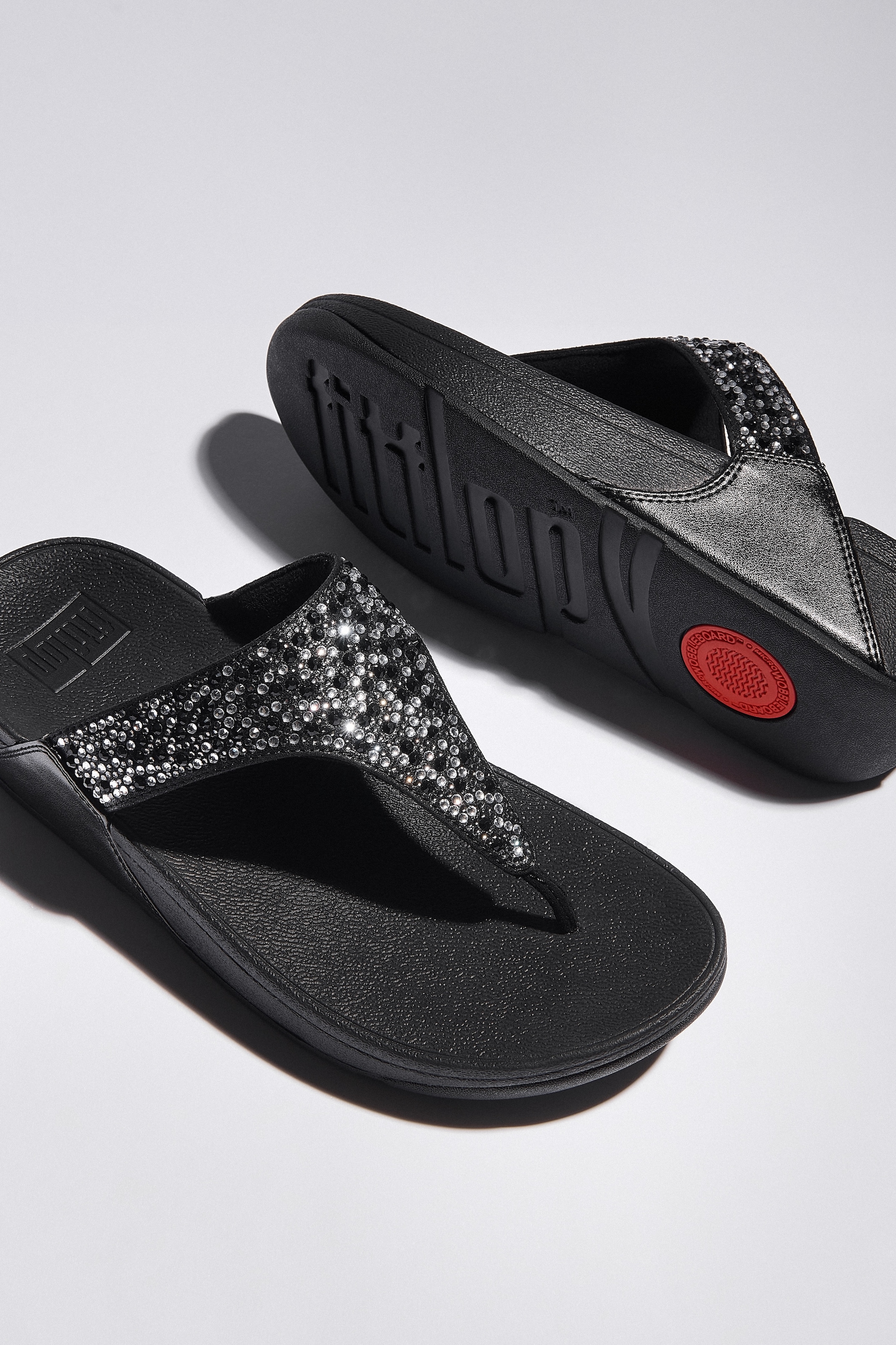 Fitflop Zehentrenner »LULU CRYSTAL«, Sandale, Pantolette mit Schmucksteine