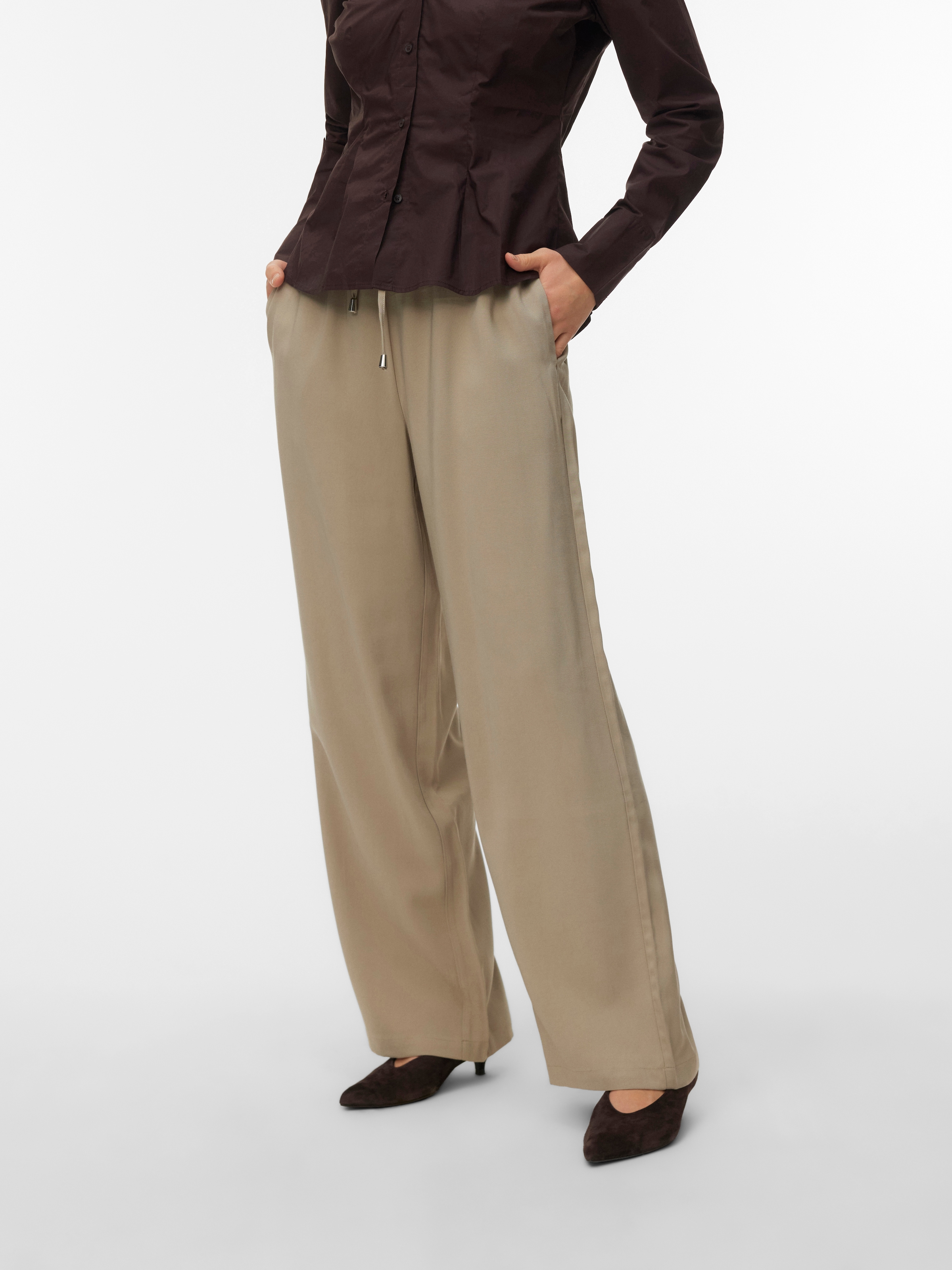 Vero Moda Schlupfhose »VMKATIE LOOSE PANT WVN NOOS«  Materialmix