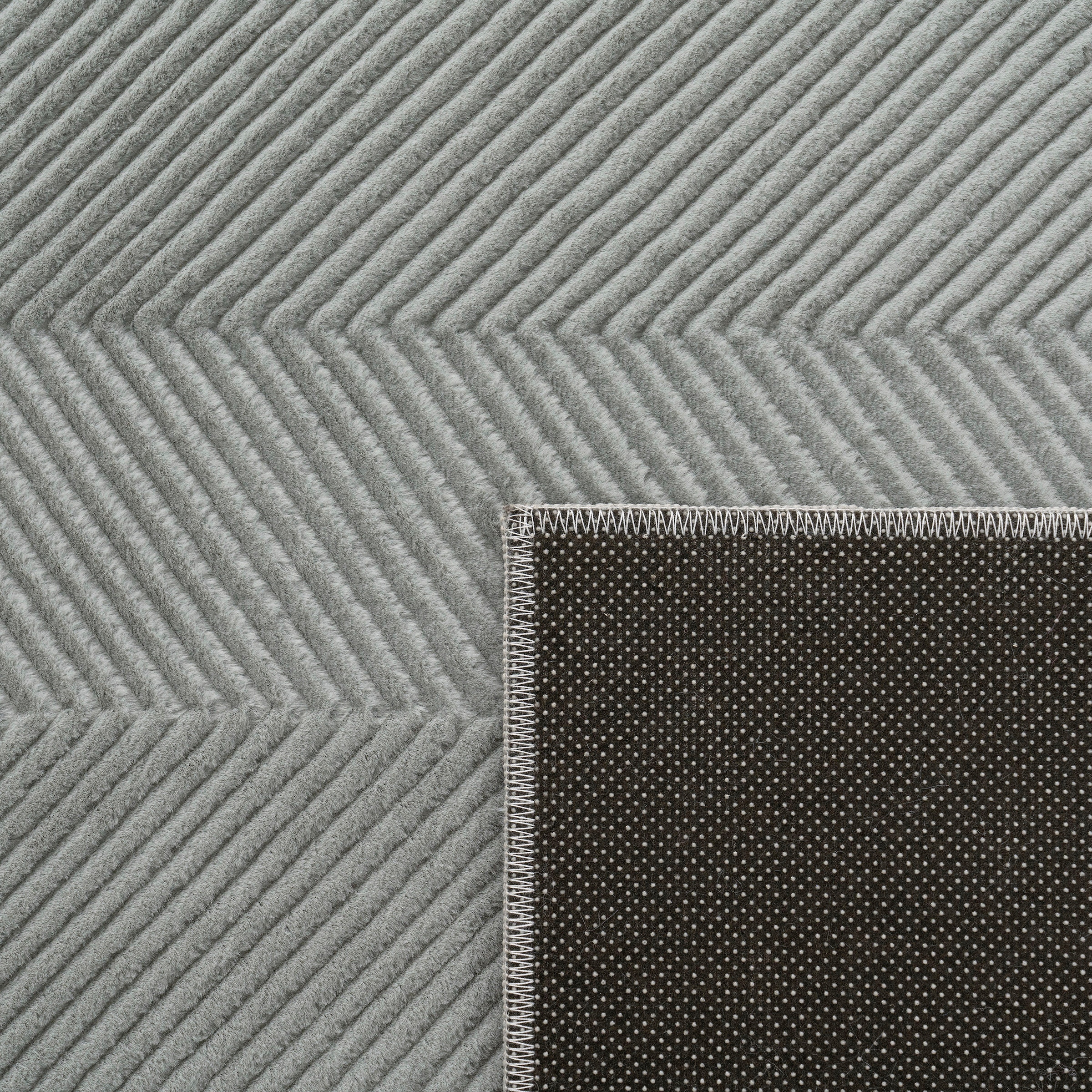 Paco Home Teppich »Haarlem 941«, rechteckig, 17 mm Höhe, Kurzflor, Uni Farben, Hoch-Tief Effekt, geometrisch, weich & kuschelig