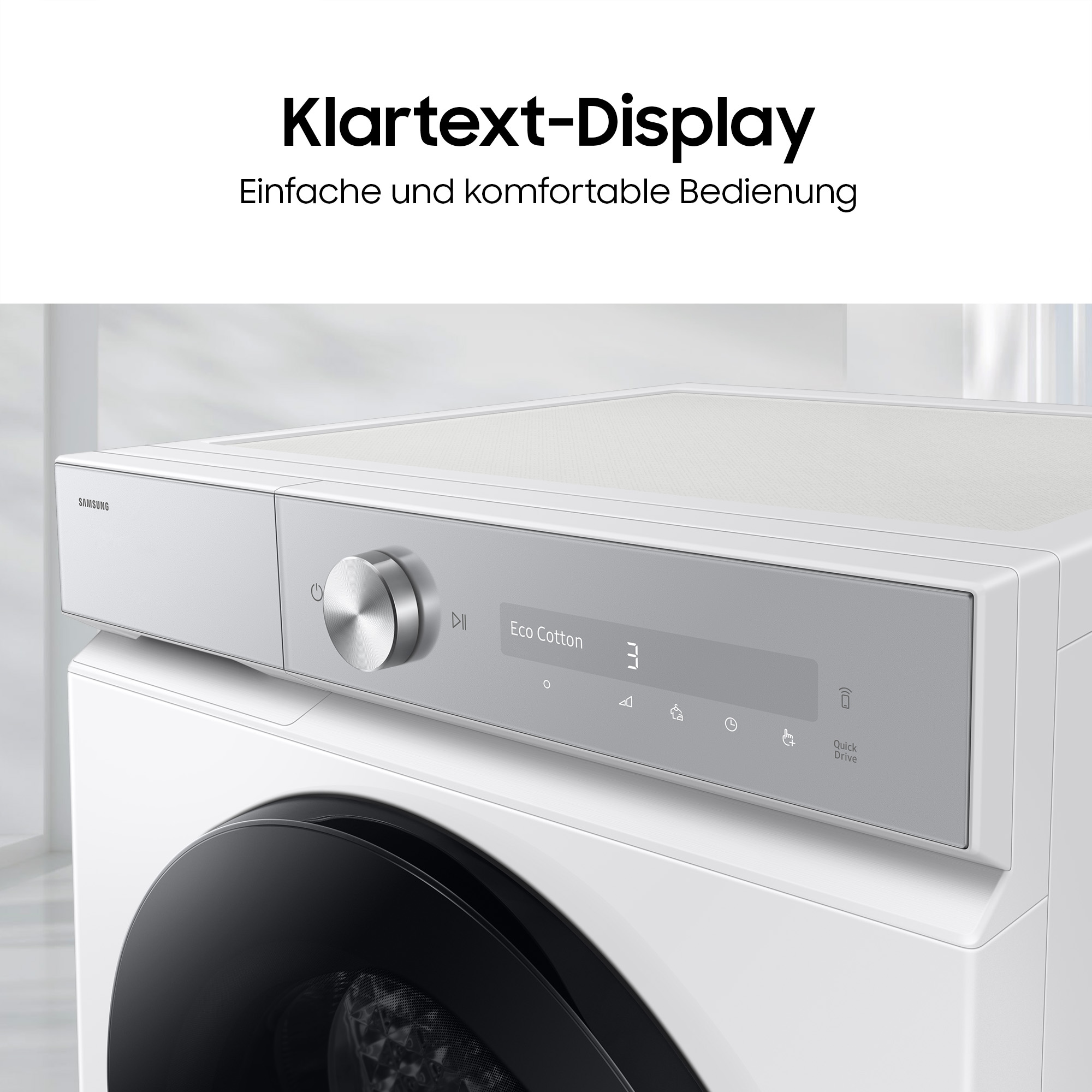 Samsung Wärmepumpentrockner »DV90DB8845GHU2« DV8400D QuickDriveᵀᴹ Option ‑ Spart bis zu 35 % Zeit