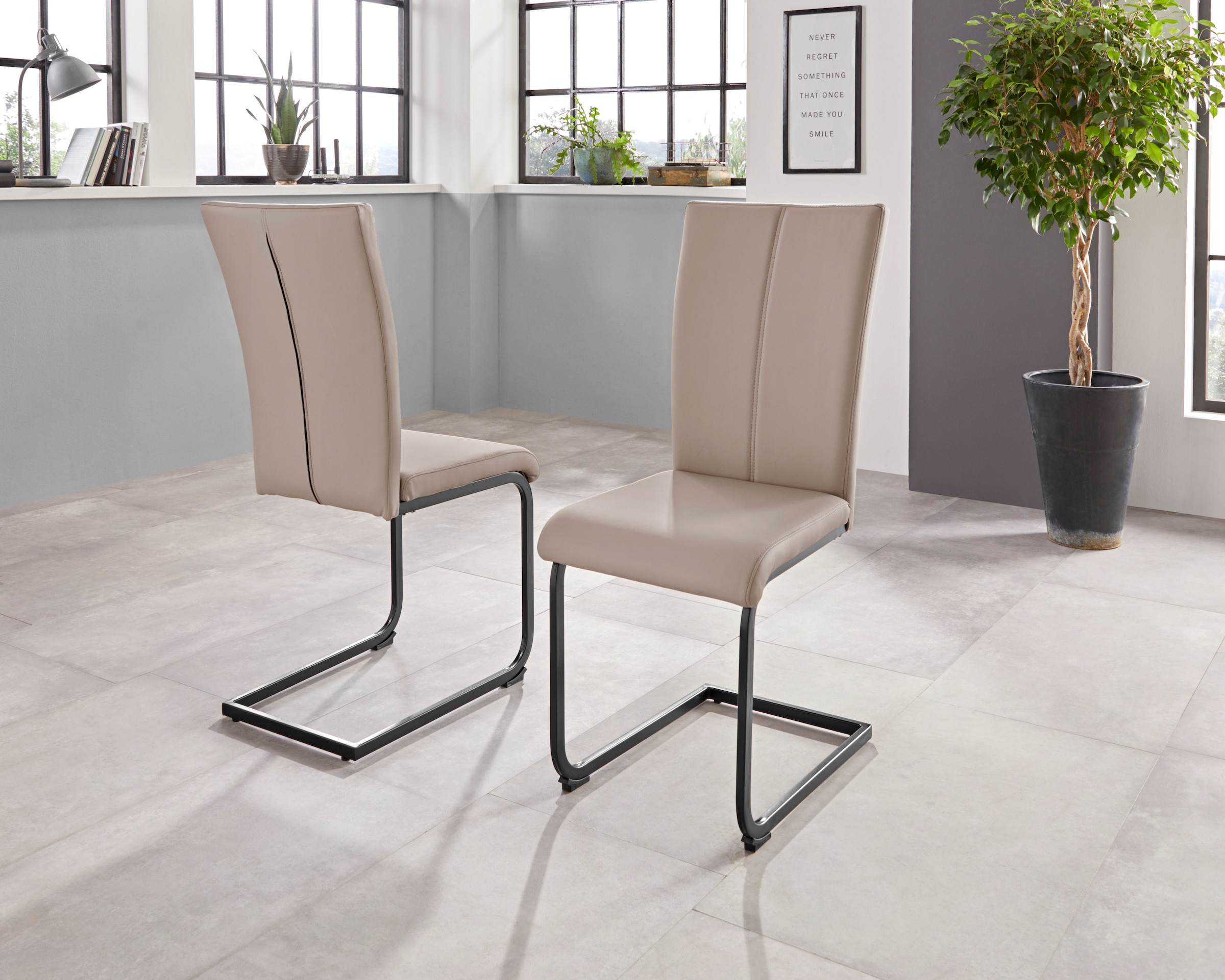 Home affaire Freischwinger »Oliver« () 2 Stk.Stuhl belastbar bis 120 Kg