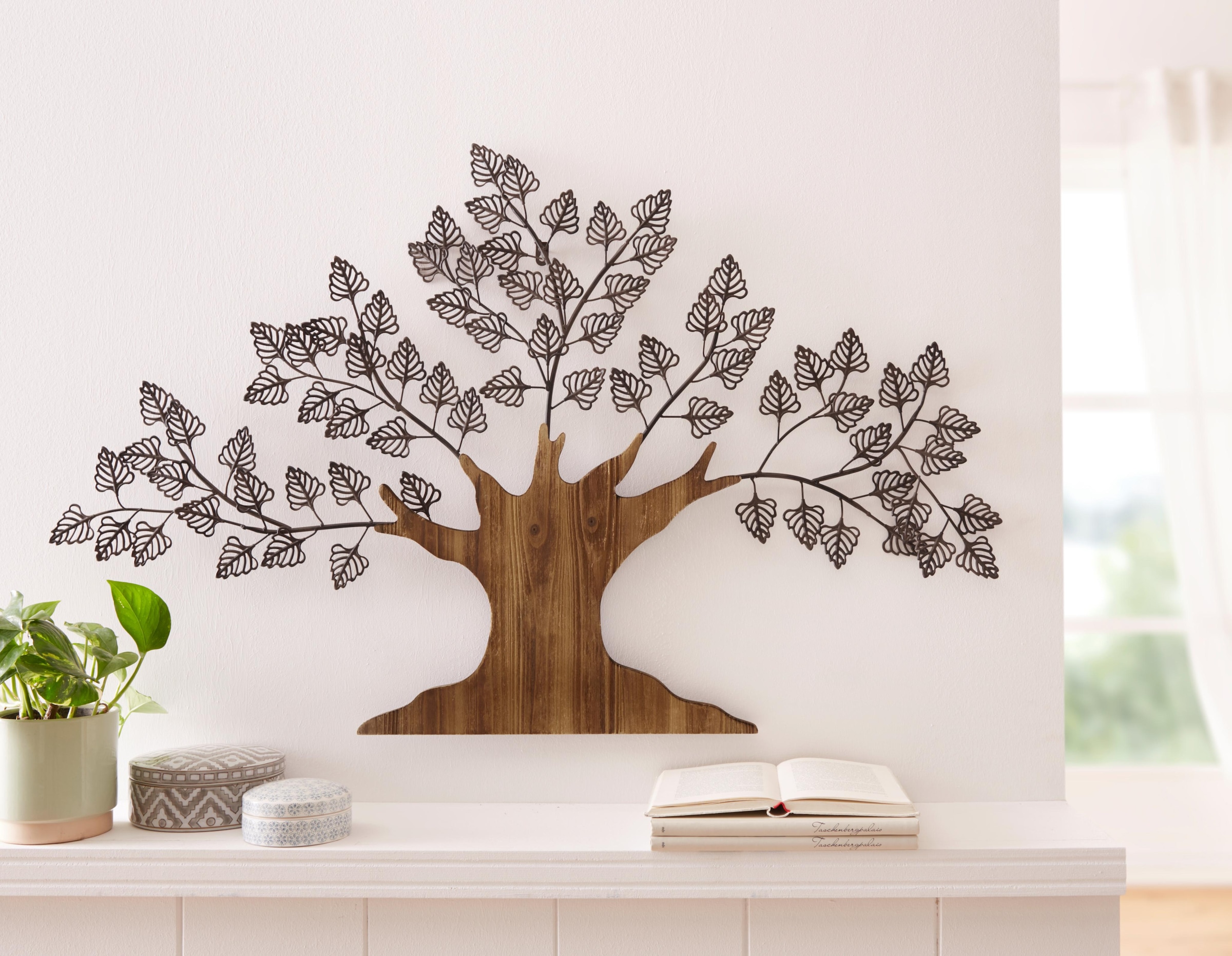 HOFMANN LIVING AND MORE Wanddekoobjekt aus »Baum«, kaufen OTTO Metall online bei Holz Materialmix und