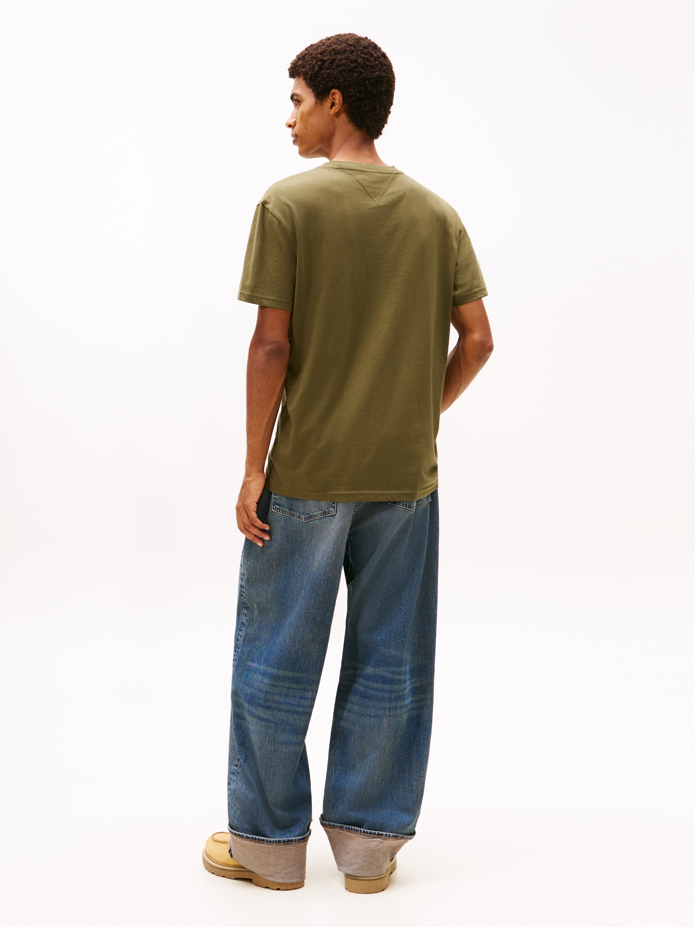 Tommy Jeans T-Shirt »TJM REG LINEAR LOGO TEE EXT« Rundhals, Regular Fit