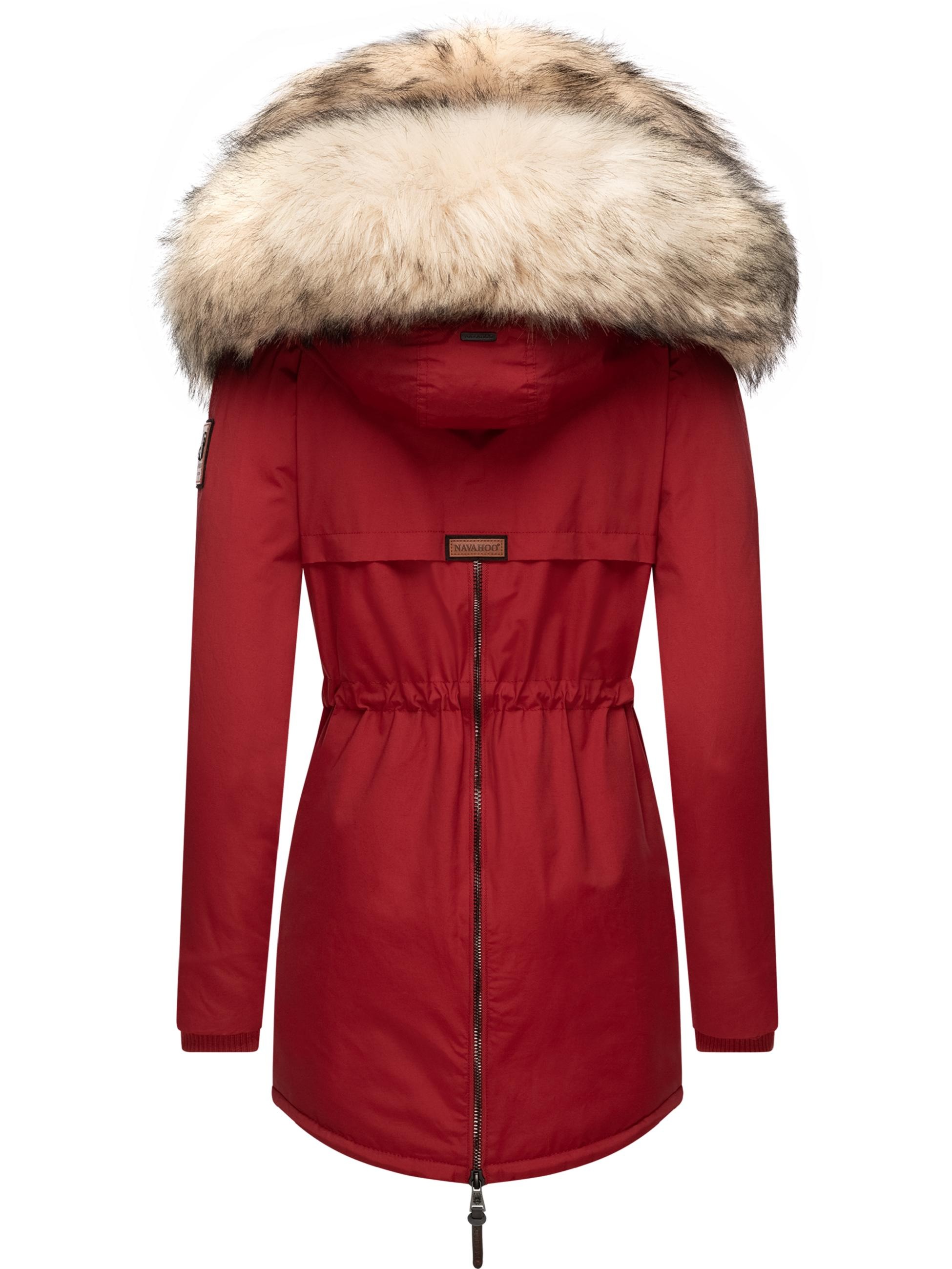 Navahoo Wintermantel »Wintermantel Sweety«, Winterparka mit 2 Kunstpelz-Kapuzen