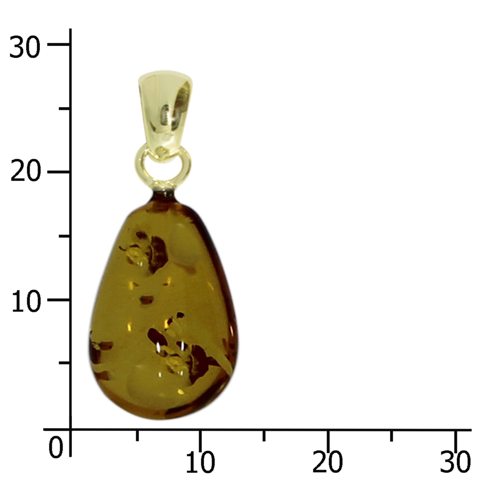 OSTSEE-SCHMUCK Kettenanhänger »- Klassisch 17 mm - Gold 333/000 - Bernstein -,«