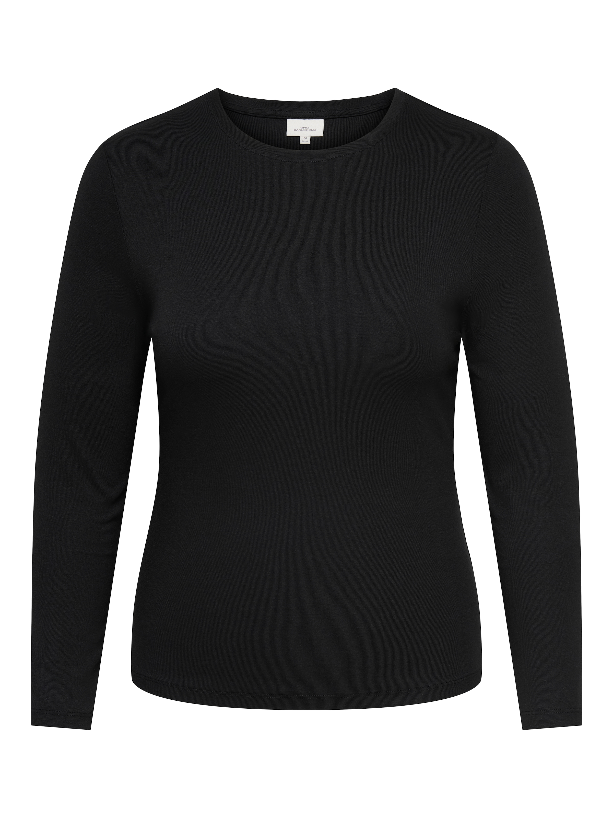 ONLY CARMAKOMA Langarmshirt »CARRILEY O-NECK L/S TOP JRS NOOS« Baumwollmischung