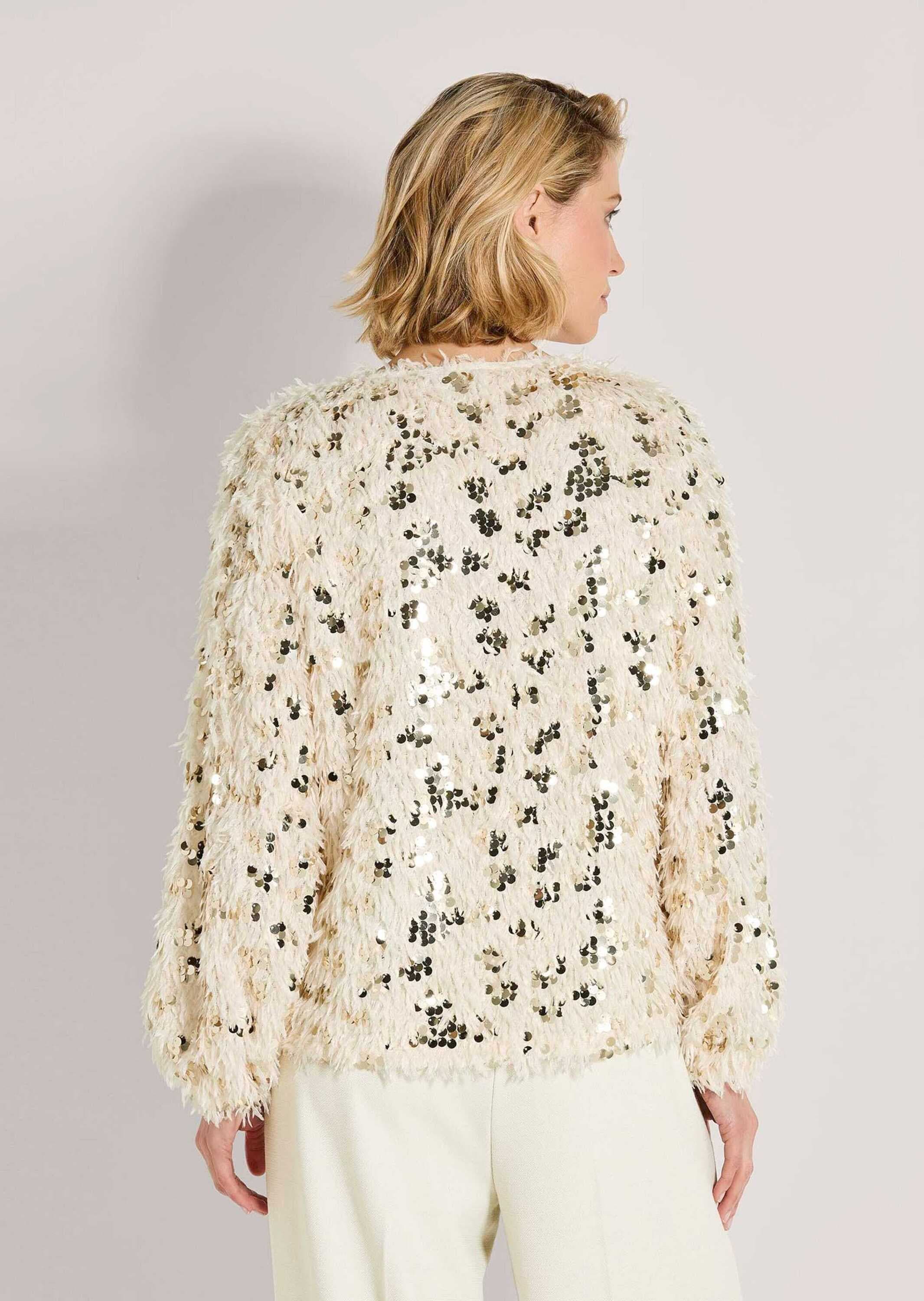 MADELEINE Langarmshirt »Sweatshirt Glitzersweatshirt mit Federn«