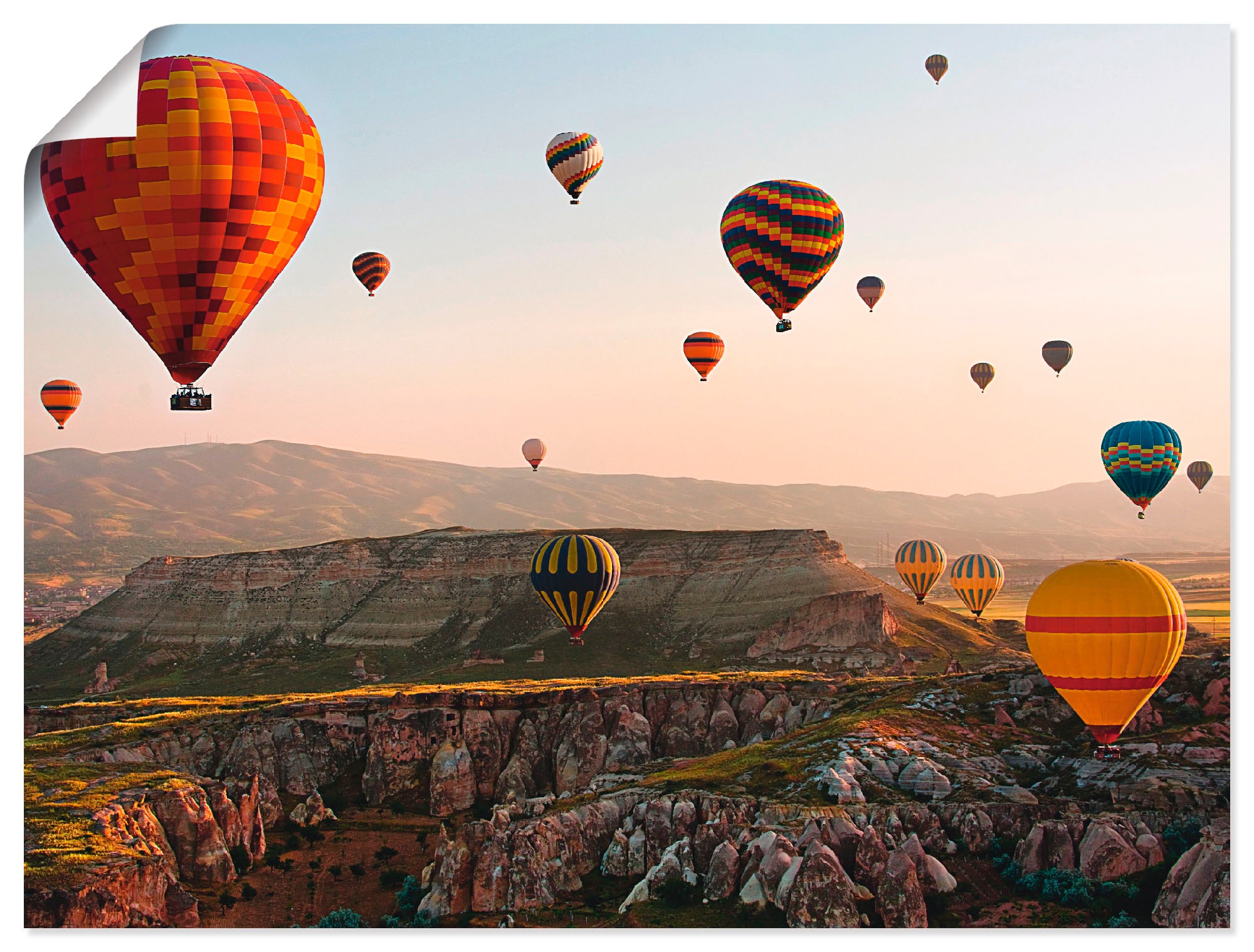 Wandbild »Kappadokien Ballonfahrt«, Ballonfahren, (1 St.), als Leinwandbild, Poster in...