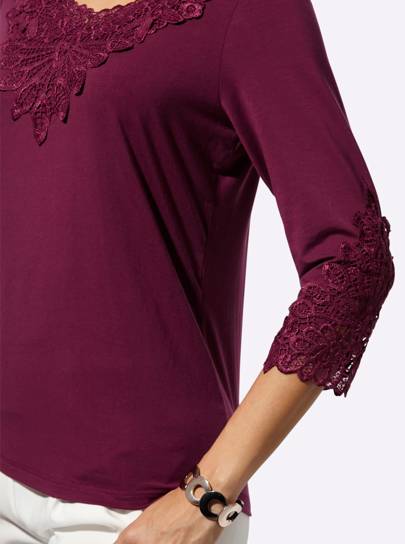 creation L Spitzenshirt »Lyocell-Shirt« 1