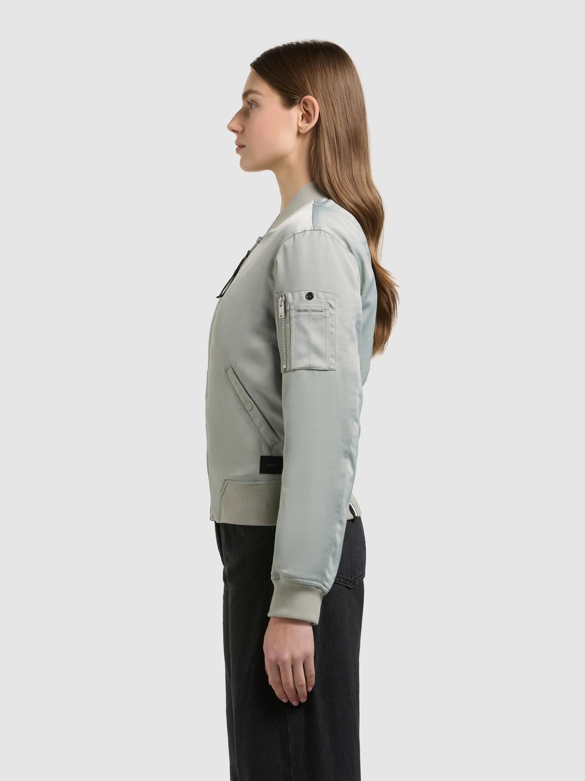 khujo Bomberjacke »Bomberjacke Beth« ohne Kapuze Seidig glatte Blousonjacke