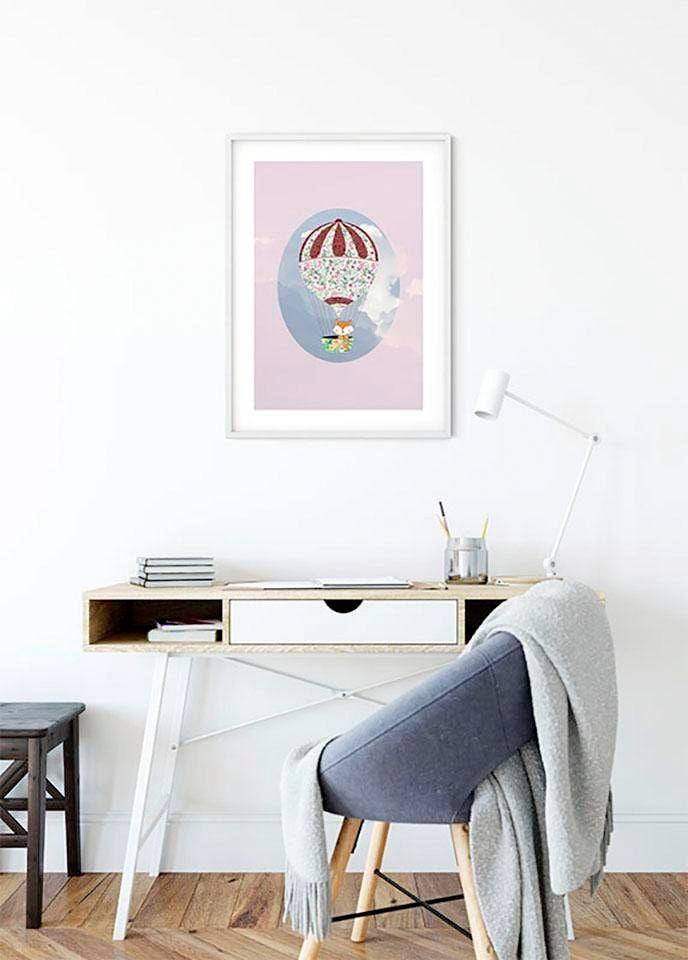 Komar Bild »Happy Balloon Rose«, Figuren, (1 St.), Wandbild zur Dekoration - ohne Rahmen