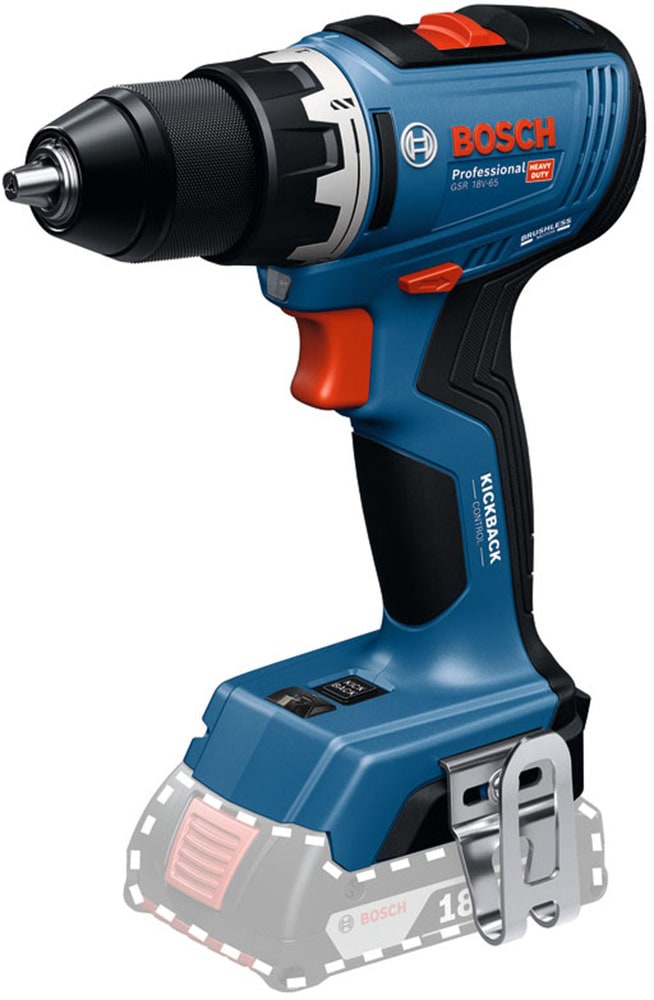 Bosch Professional Akku-Bohrschrauber »»GSR 18V-65««, Inkl. 2x Akku GBA 18V 4,0Ah