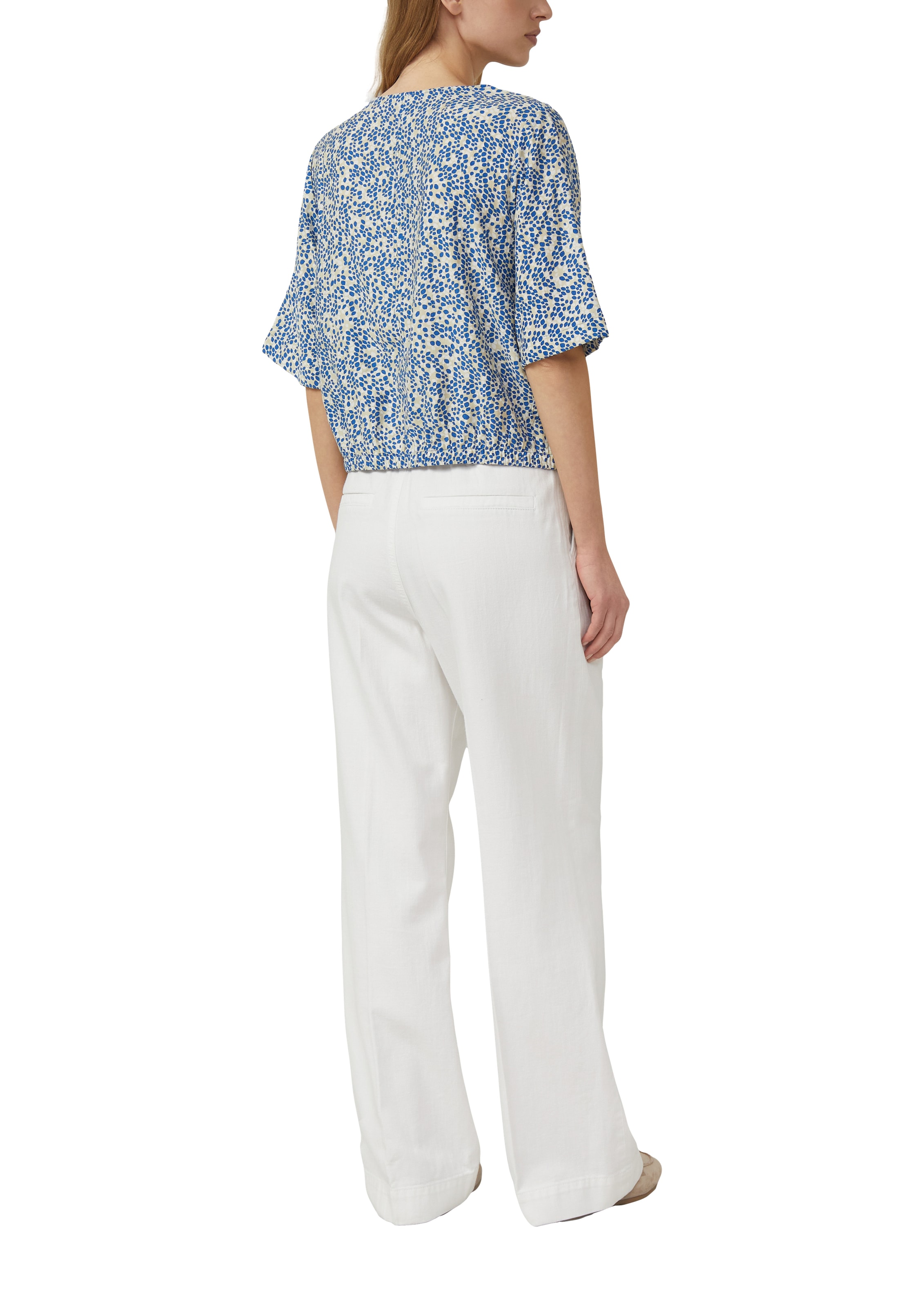 s.Oliver Shirtbluse weite Passform, V-Ausschnitt