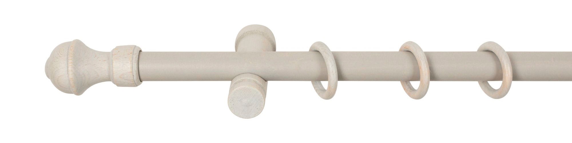 SN DECO GROUP Gardinenstange »Ares«, 1 läufig-läufig, Fixmaß, 28 mm, Holz, verschiedene Längen und Farben, Komplettset