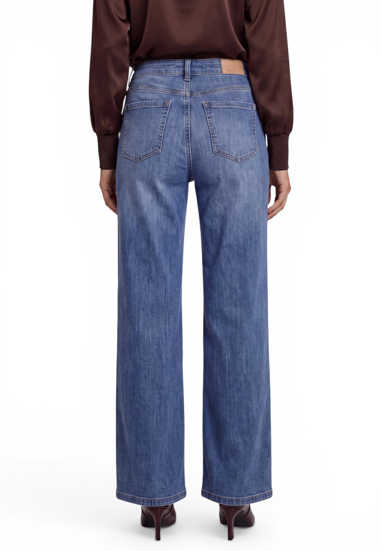 Zero Stoffhose »Basic-Jeans mit aufgesetzten Taschen«