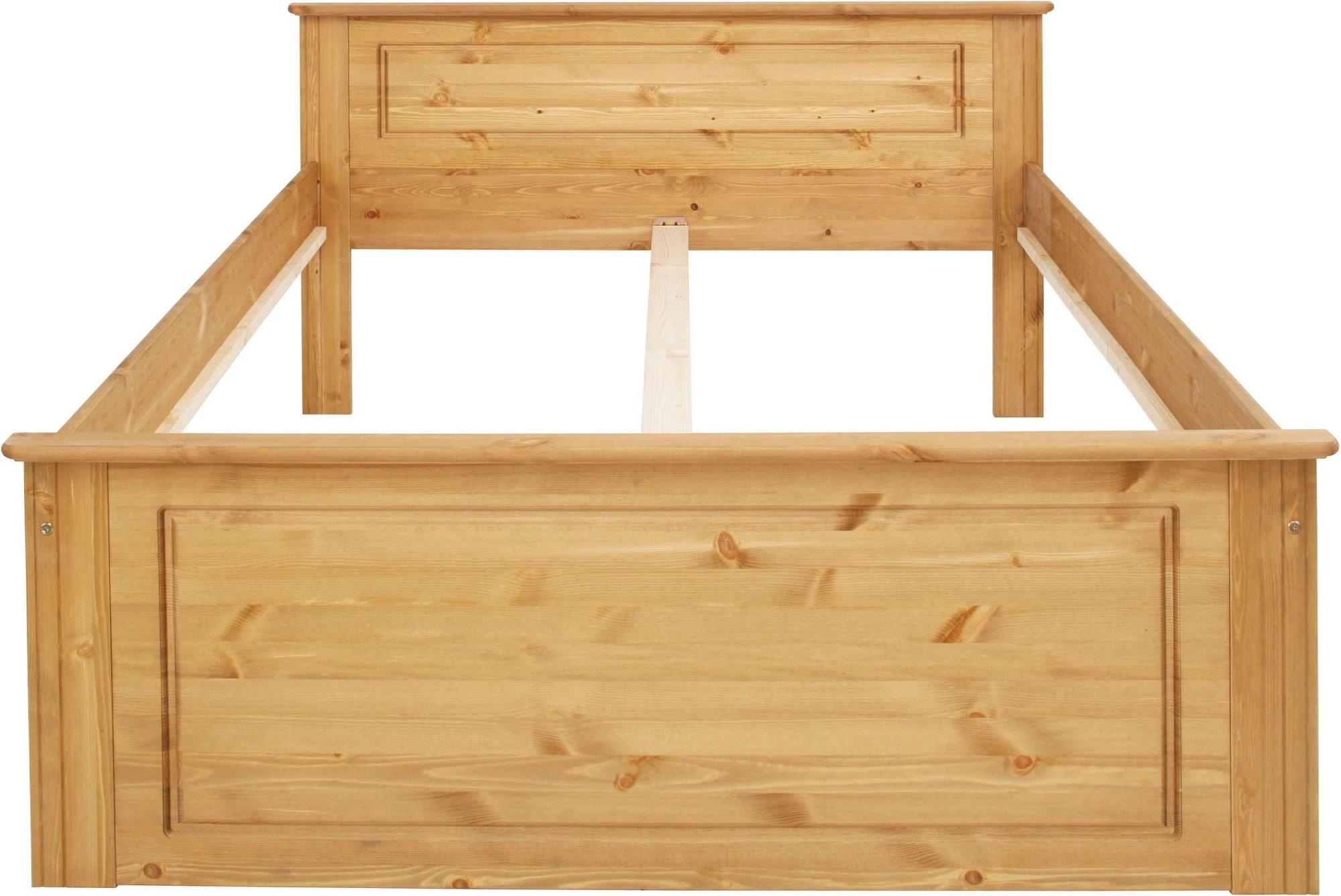 OTTO home Massivholzbett »Hugo, FSC® zertifiziertes Massivholz, Landhausstil« Breite/Belastbarkeit 180cm/200KG, 140cm/180KG,  Stauraumbett, optional inklusive Schubladen, extra belastbar