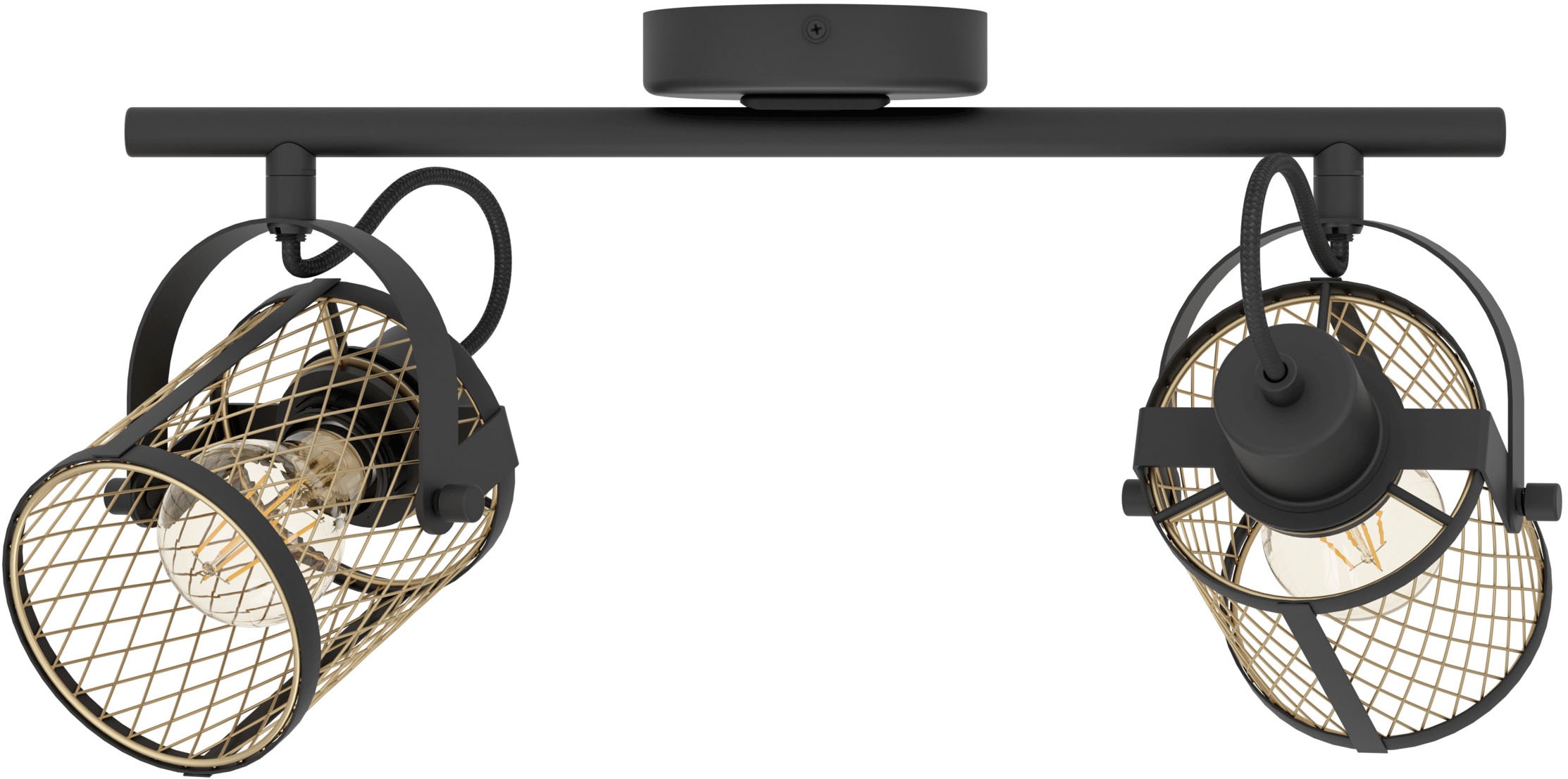 EGLO Deckenspot »DELLOW Spotlampe - Stahl - E27 - 2X40W - IP20« E27 1 Stk. Deckenlampe, Deckenstrahler, Strahler, L47,5 x B18 x H21 cm