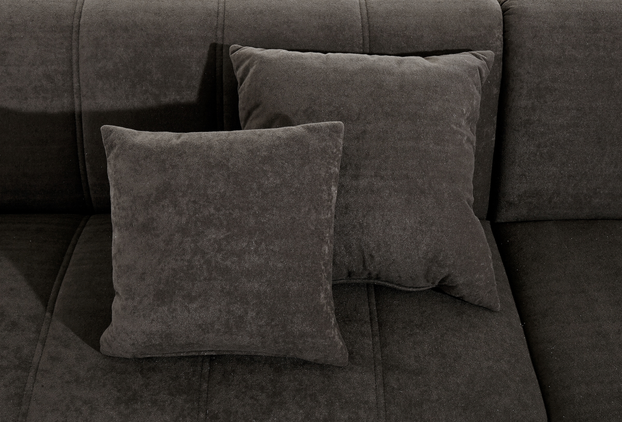INOSIGN Ecksofa »Turah incl. Zierkissen, moderne Steppung, auch in Leder«, wahlweise mit Bettfunktion, Schlafsofa, B/T/H: 239/152/75 cm, L-Form
