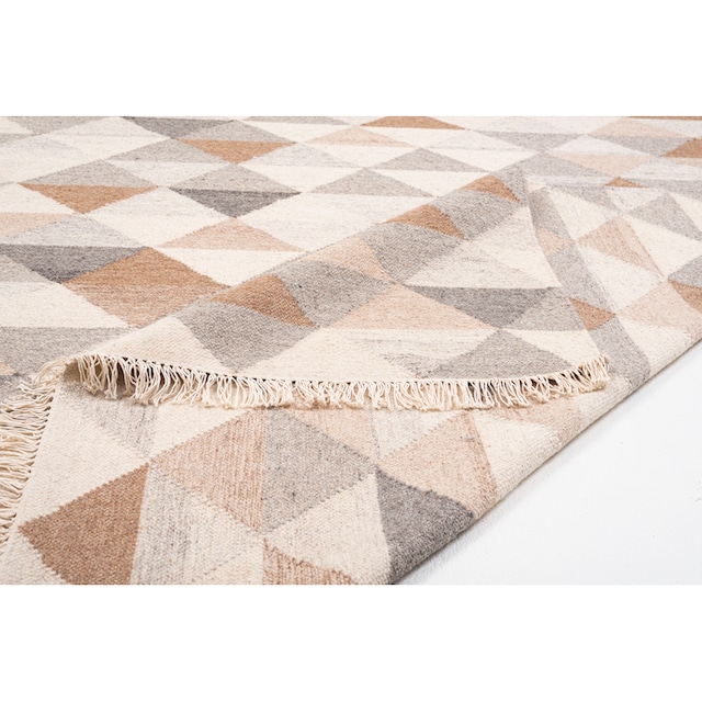 TOM TAILOR HOME Teppich »Triangle Kelim«, rechteckig, handgewebt, mit  Fransen, Boho-Style kaufen online bei OTTO