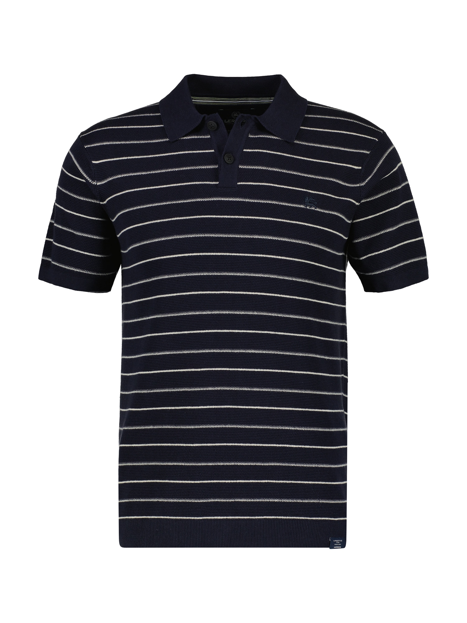 LERROS Poloshirt »LERROS Poloshirt in sommerlich-stylischer Strickoptik«