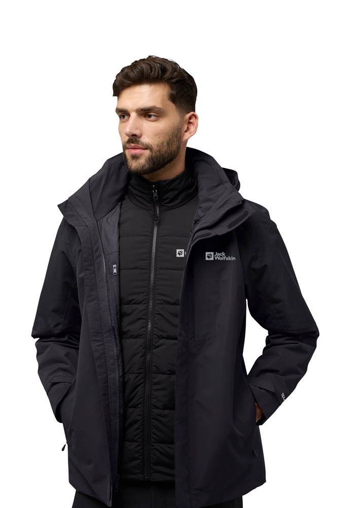 Jack Wolfskin 3-in-1-Funktionsjacke »ROMBERG 3IN1 JKT M«, mit Kapuze
