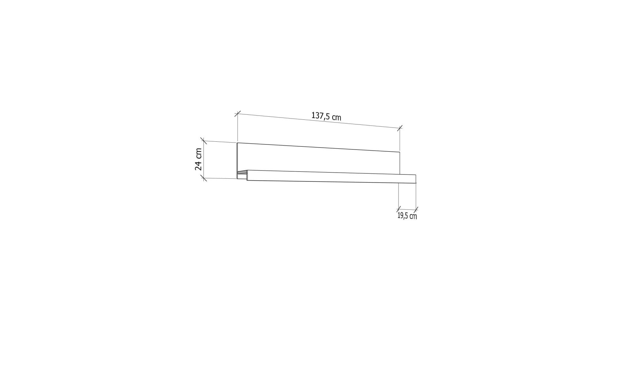 Home affaire Wandregal »Warwick, Schwebendes Regal, Wandkonsole, Wandboard« Ablageboden, Wandmontiert,  Gesamtbreite 137,5 cm, Heißfolienprägung