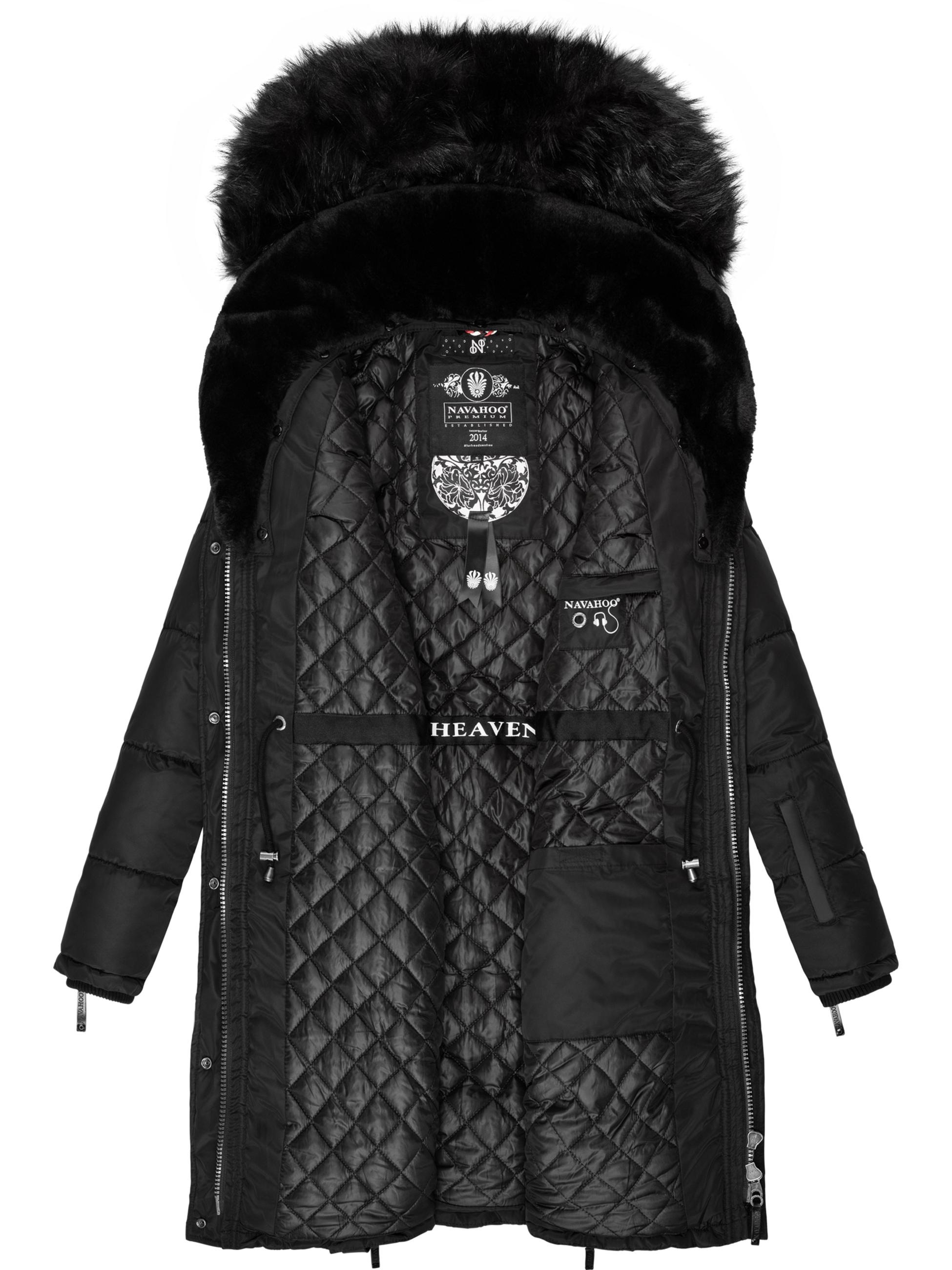 Navahoo Steppmantel »Steppmantel Sinja«, stylischer Winter Parka mit edlem Fellimitat