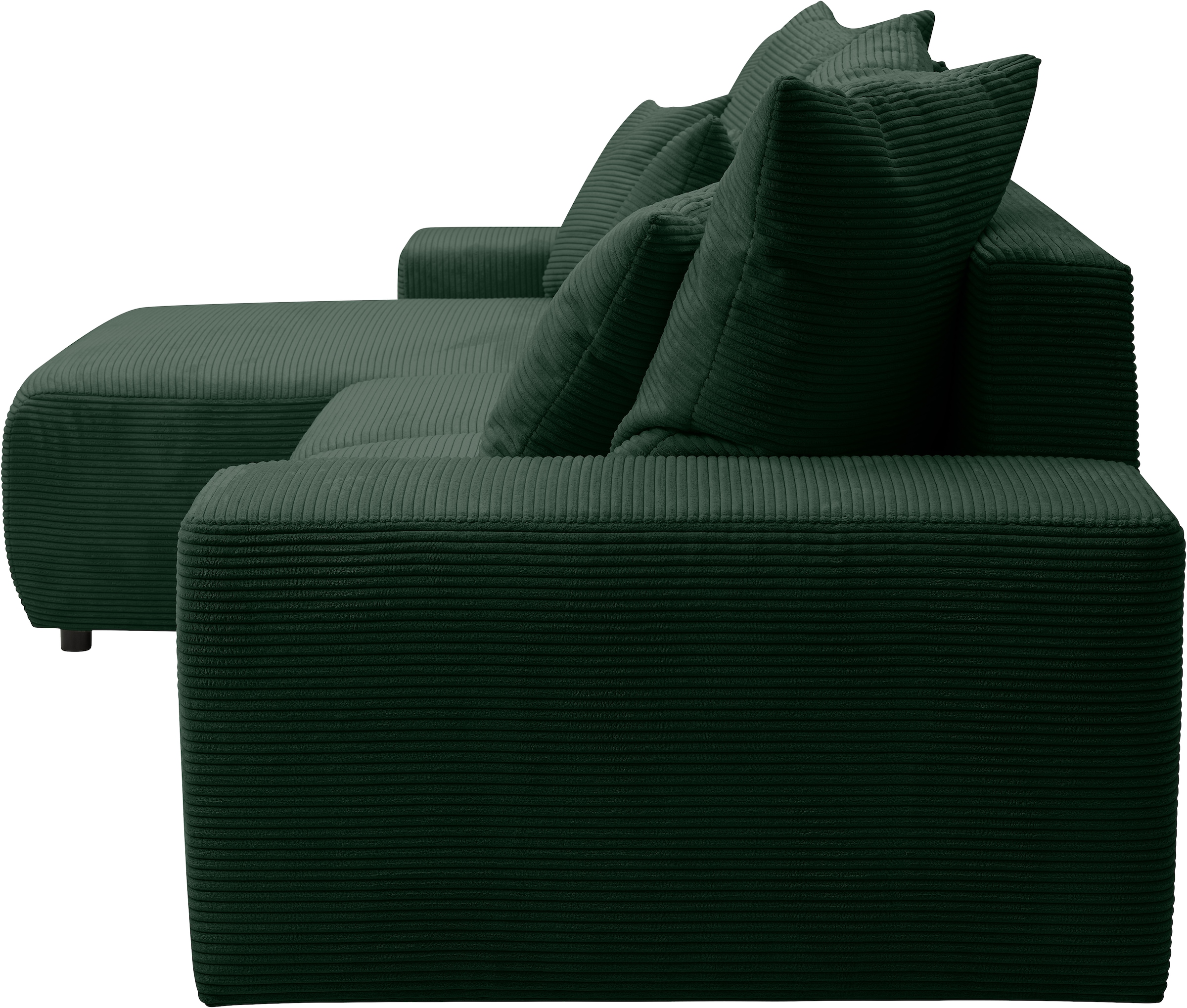 WERK2 Ecksofa »Riwa, modernes Sofa zum Kuscheln und Entspannen, Breite 300cm, L-Form«, Trendiges Ecksofa mit vielen Kissen, Schlaffunktion & Bettkasten