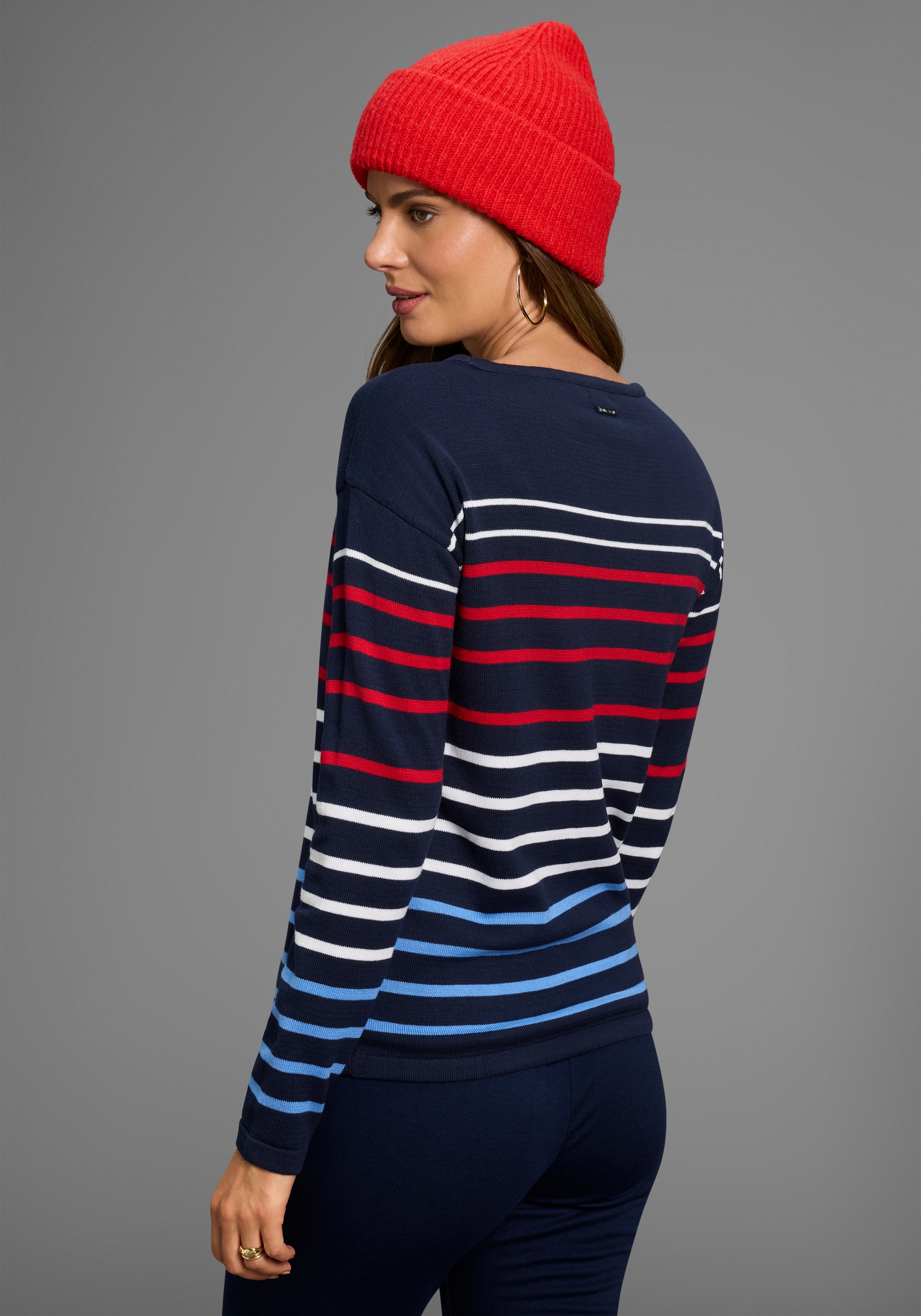 Laura Scott Streifenpullover, mit Bindeband - NEUE KOLLEKTION