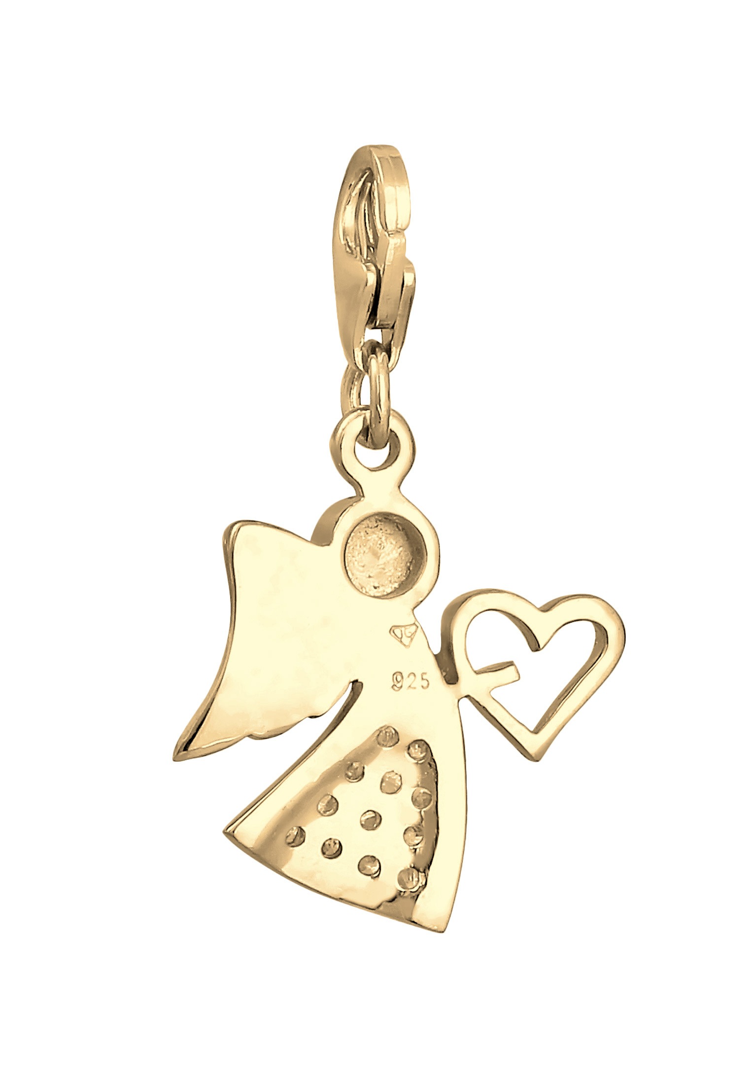 Nenalina Charm-Einhänger »Charm Anhänger Engel Glücksbringer Zirkonia 925 Silber«