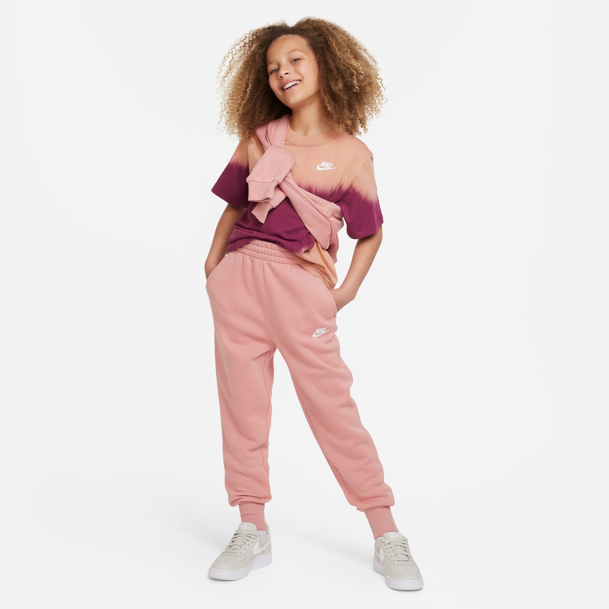 Nike Sportswear Jogginghose »CLUB FLEECE BIG KIDS' (GIRLS') HIGH-WAISTED FITTED PANTS«