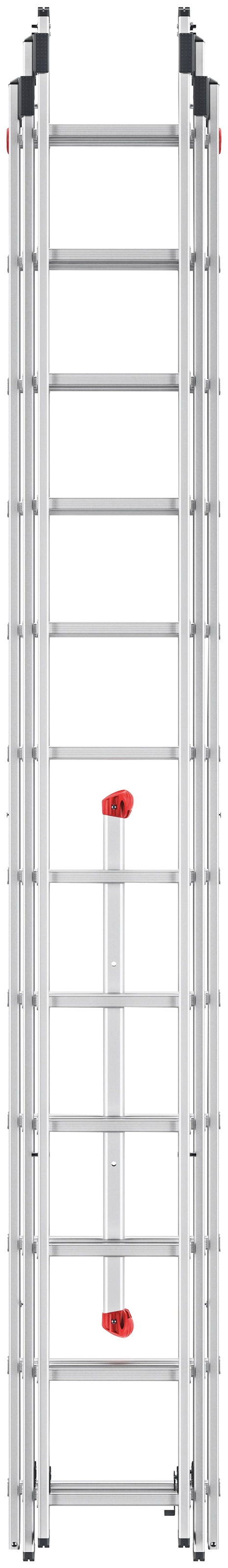 Hailo Vielzweckleiter »HobbyStep combi«, (Set), Aluminium Kombileiter 3-teilig 3x12 Sprossen