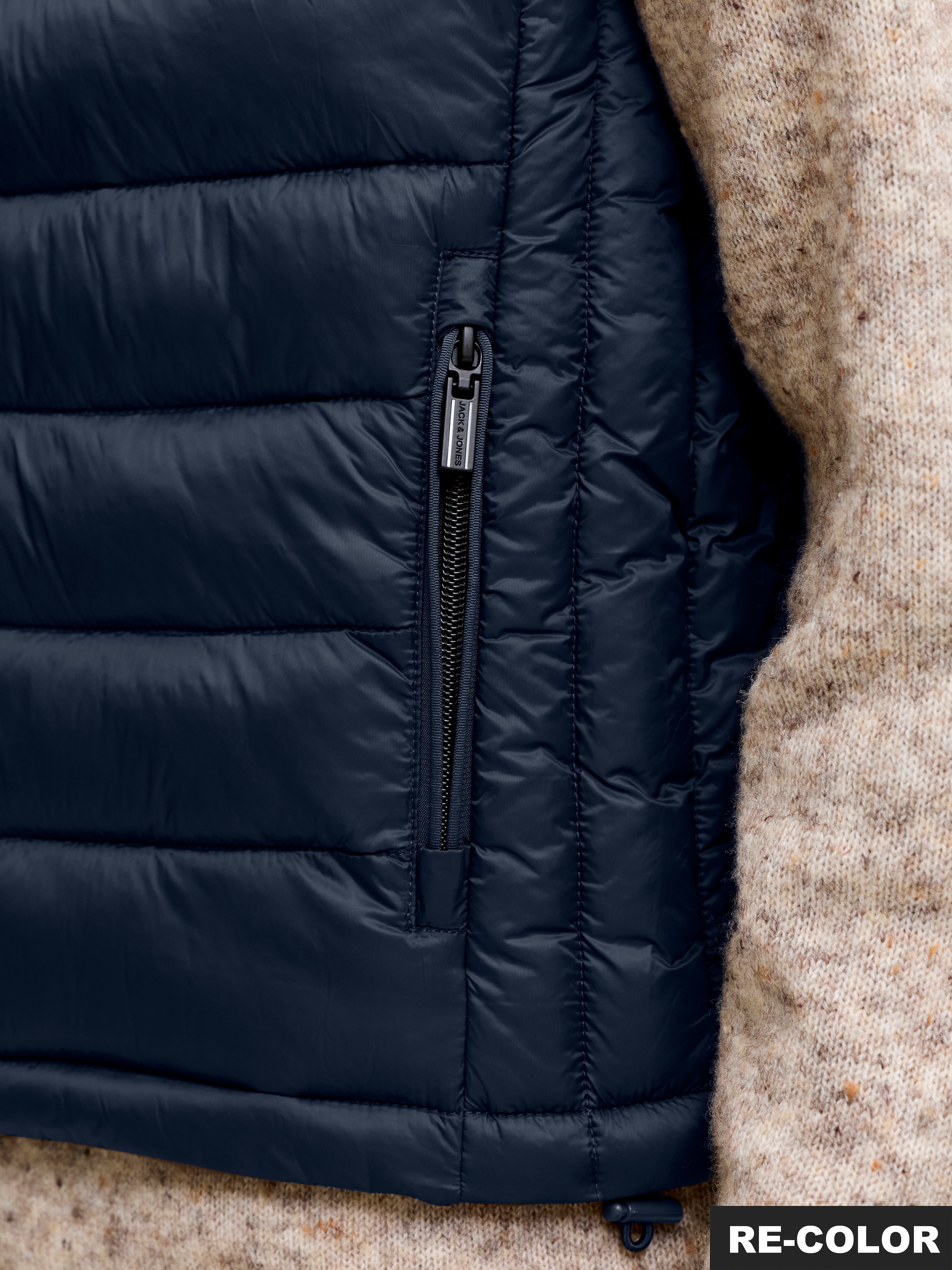 Jack & Jones Steppweste »JJEKINGSLEY LIGHT BODYWARMER COLLAR NOOS« Kunstfaser, regular fit