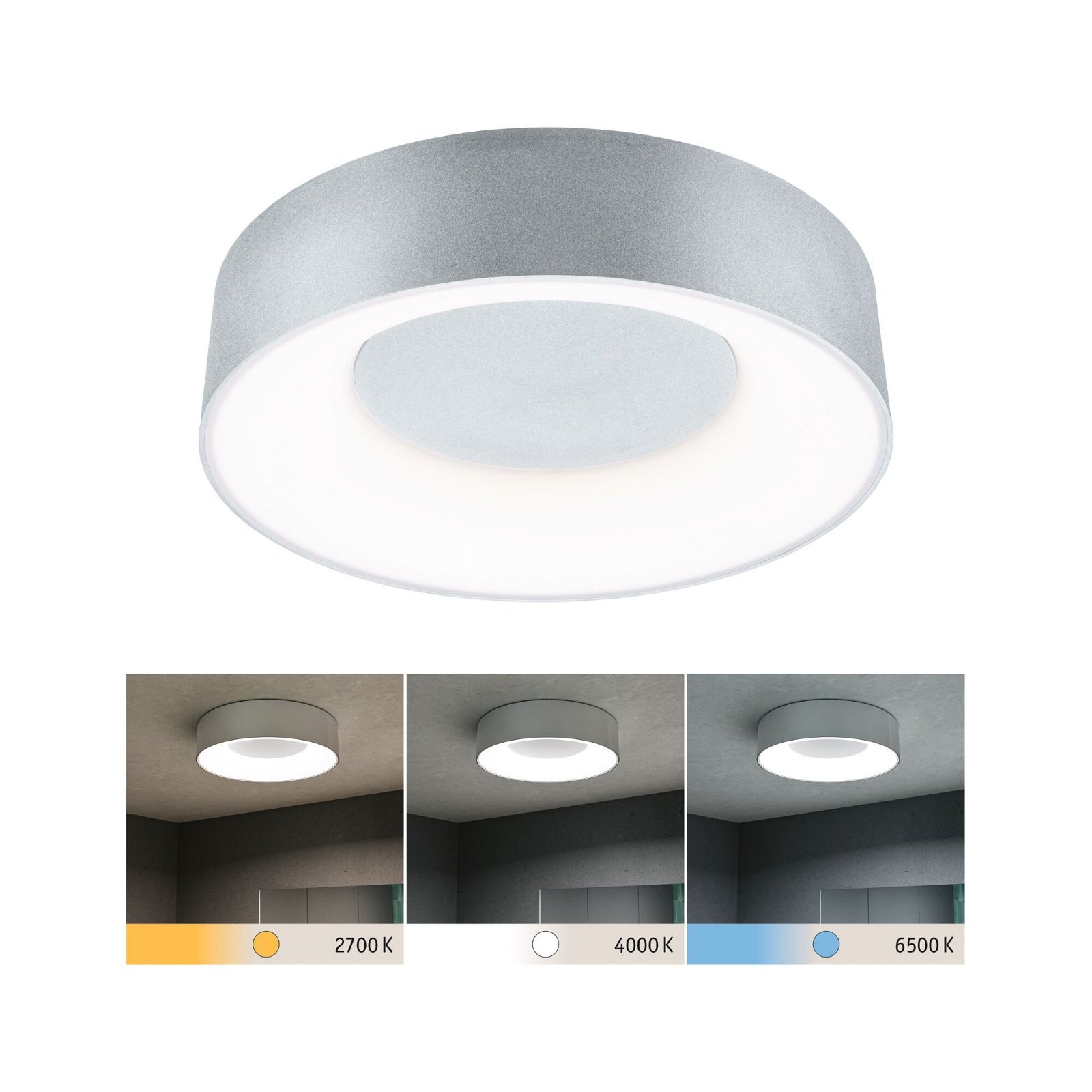 Paulmann LED Deckenleuchte »Selection Bathroom Casca IP44 1x16W 300mm, 230V Metall/Kunststoff«, 1 flammig, WhiteSwitch