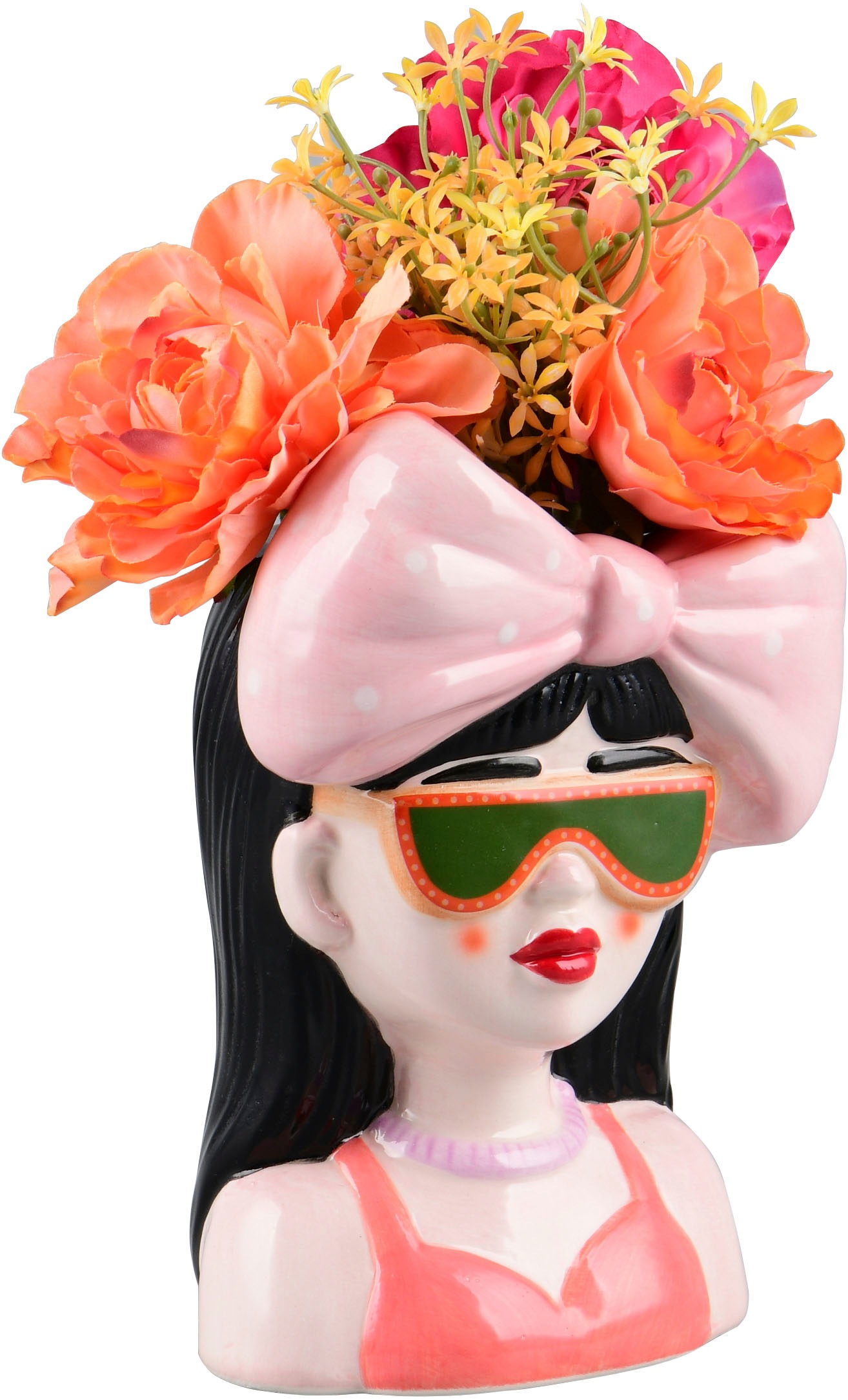 MIRRORS AND MORE Dekovase »BERNY« Bunte Dekovase in auffälliger Form