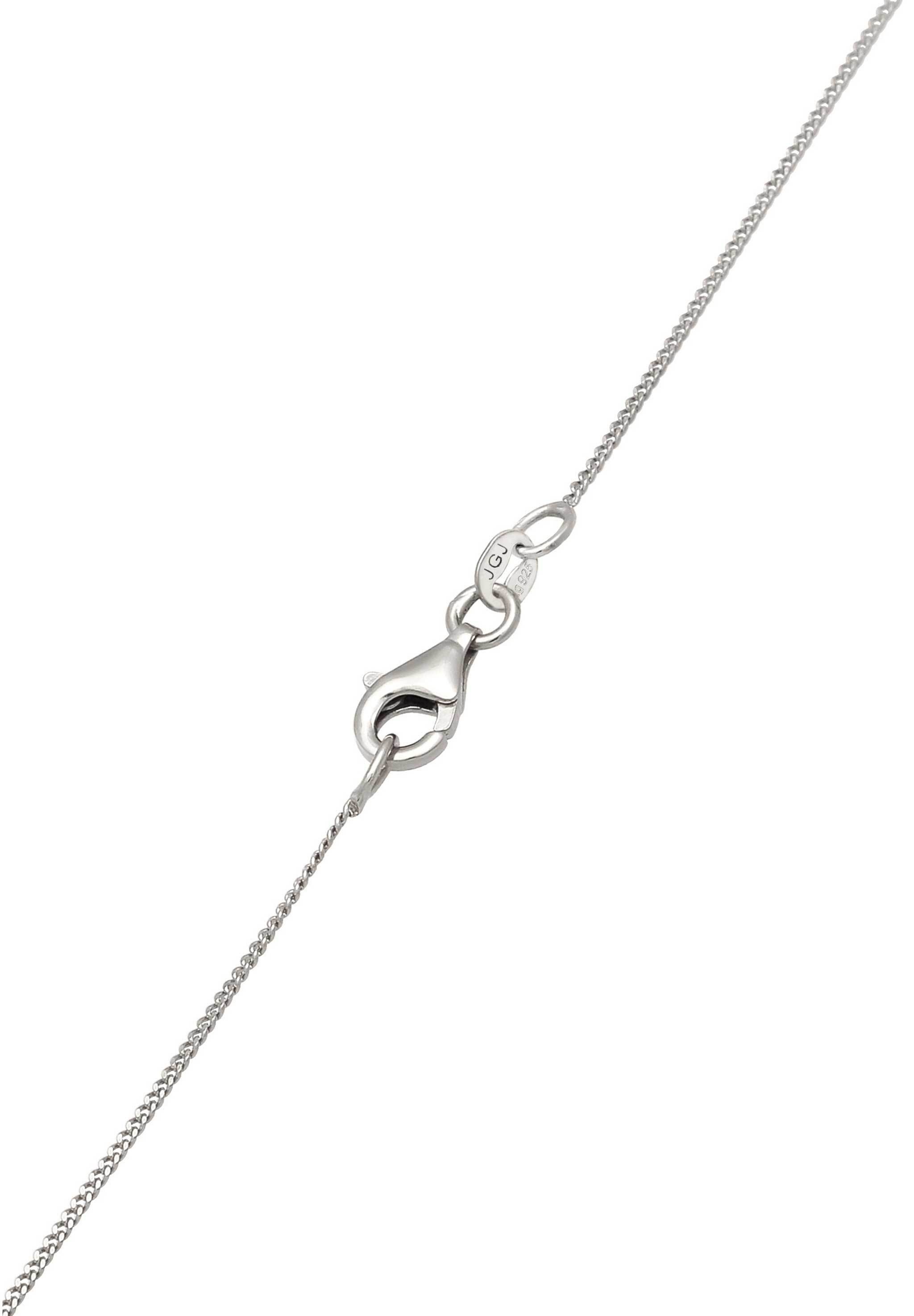 Elli Silberkette »Halskette Rock Crystal Rund Transparent 925 Sterling Silber«