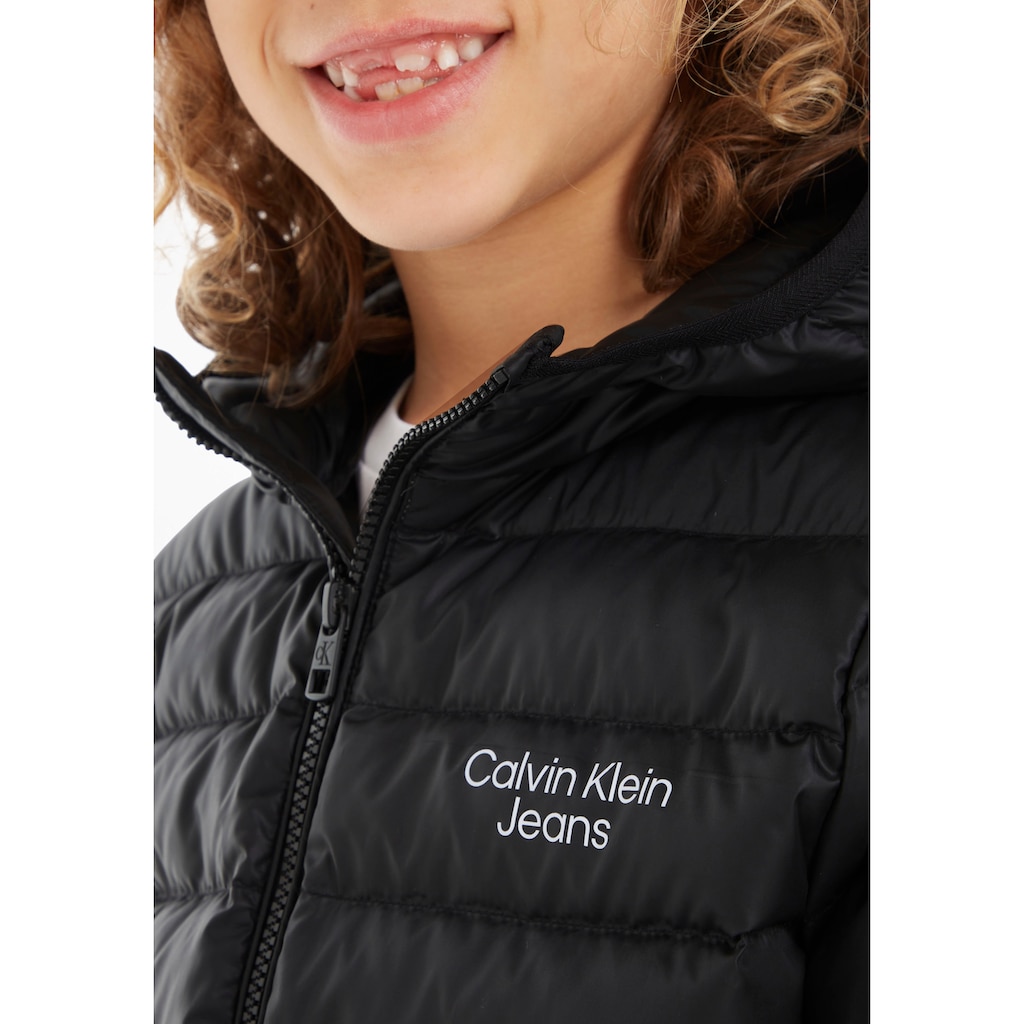 Calvin Klein Jeans Steppjacke »LW DOWN LOGO JACKET«, mit Kapuze