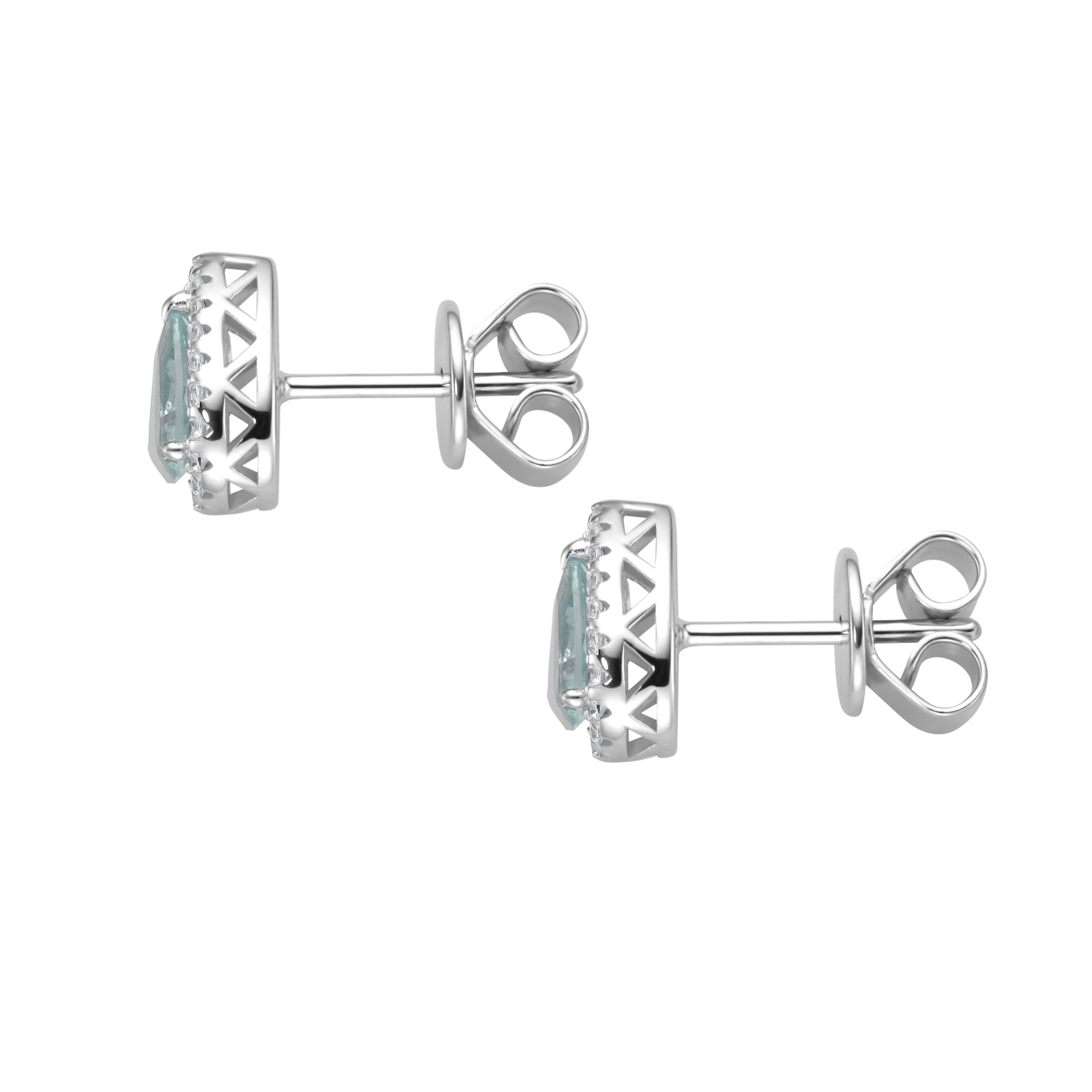 GIORGIO MARTELLO MILANO Paar Ohrstecker »Ohrstecker synth. Saphir, Zirkonia weiß, Silber 925«