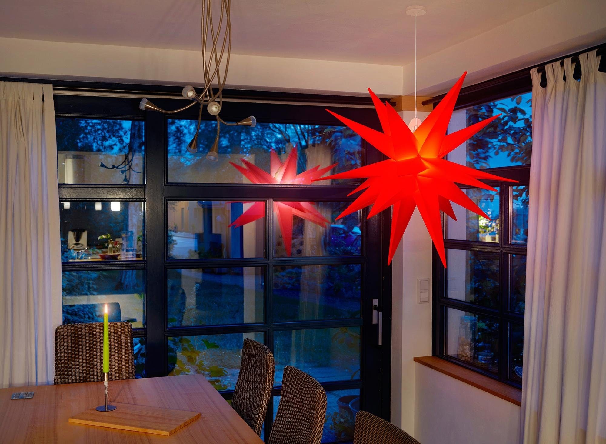 BONETTI LED Stern »Weihnachtsstern, Shop mit aussen 57 cm, 6-Stunden-Timer, OTTO Weihnachtsdeko Ø Online 3D-Optik«, im